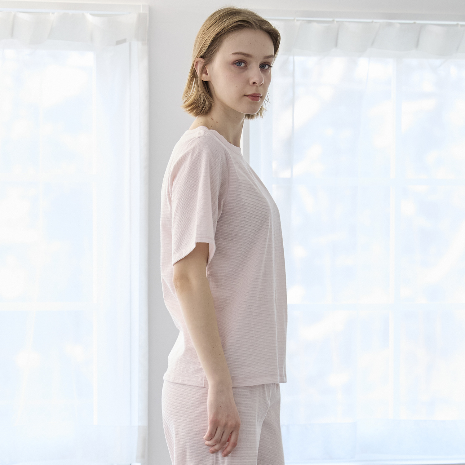 丸福ガーゼ 吸水速乾・抗菌防臭 オーガニックコットン混 半袖Ｔシャツ