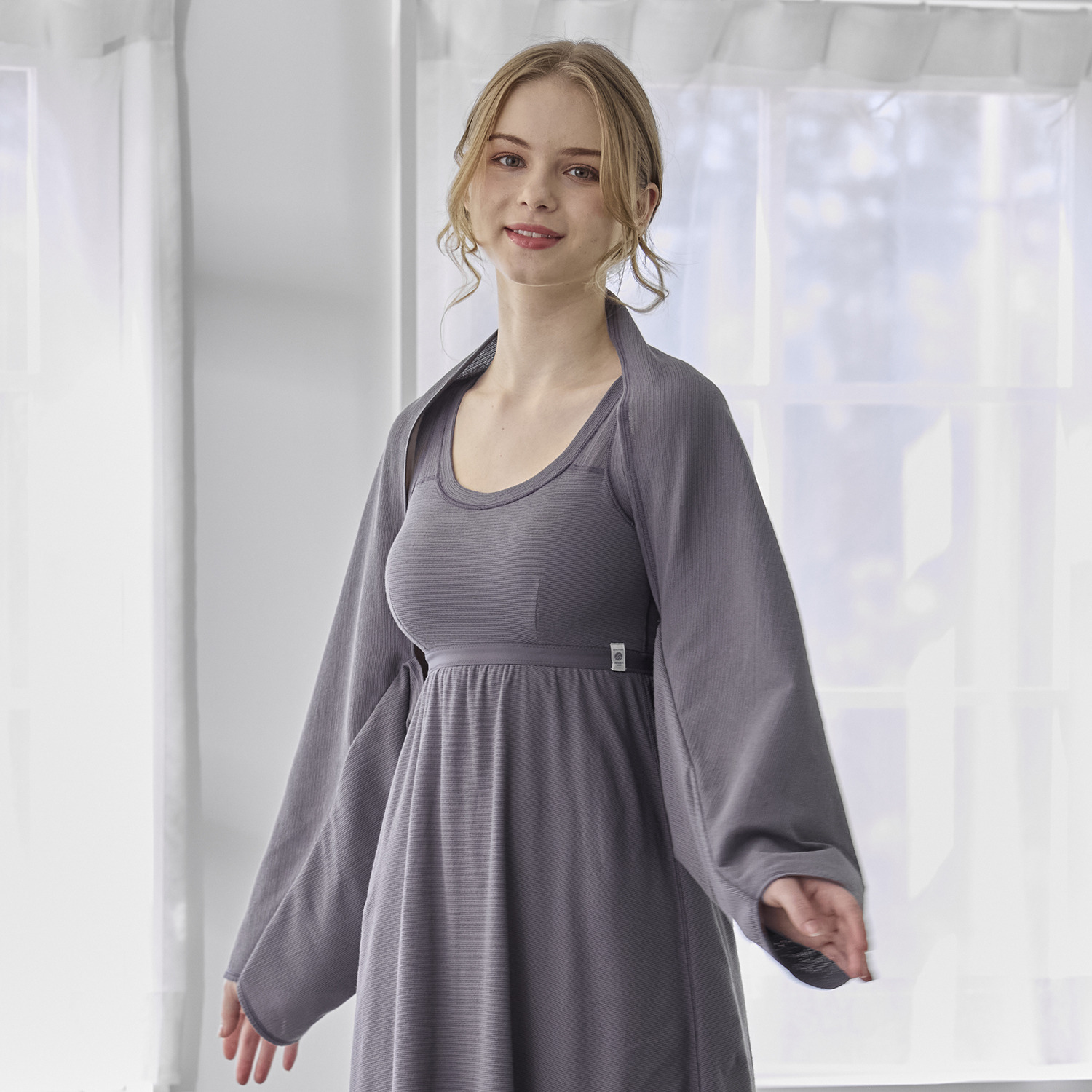 丸福ガーゼ 吸水速乾・抗菌防臭 オーガニックコットン混 ストールボレロ