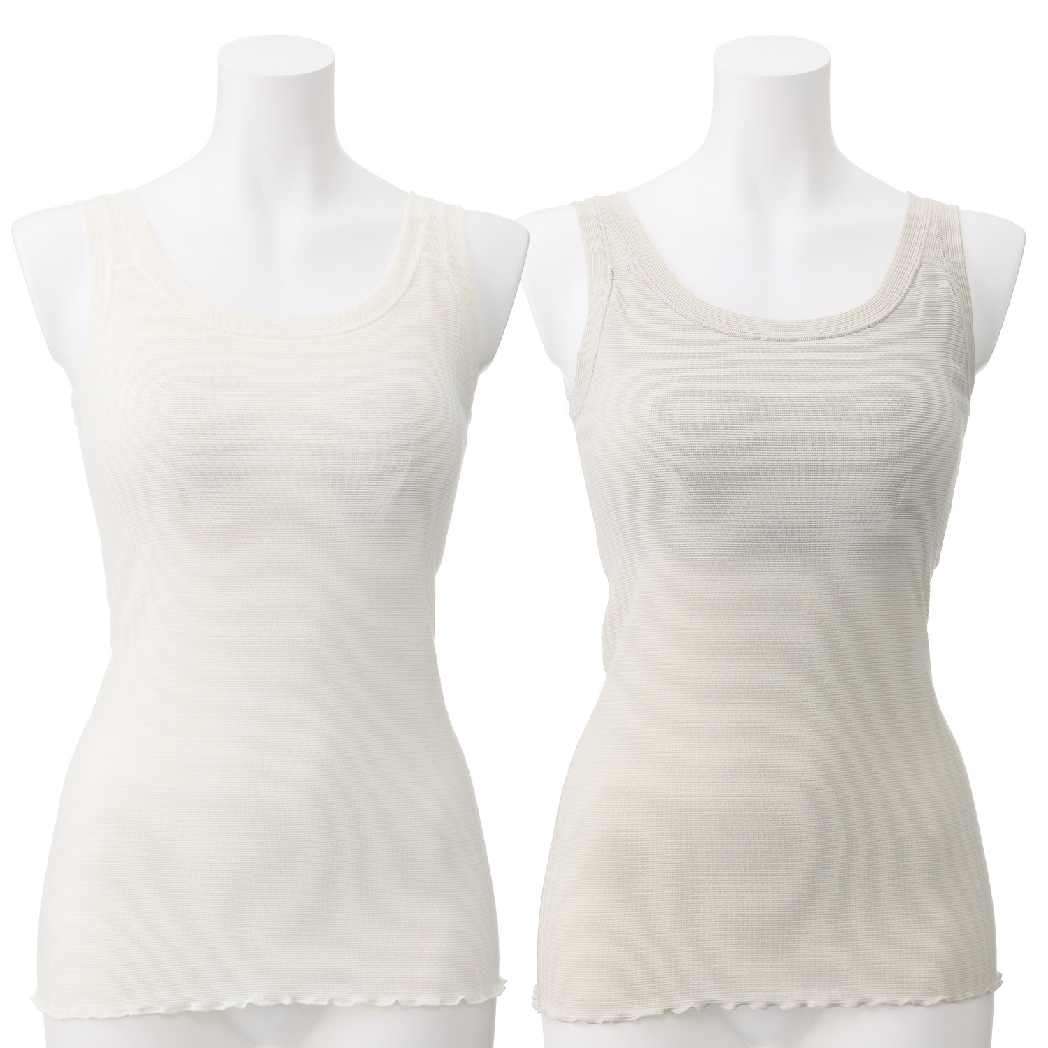 丸福ガーゼ 吸水速乾・抗菌防臭 オーガニックコットン混 カップ付タンクトップ ２枚セット