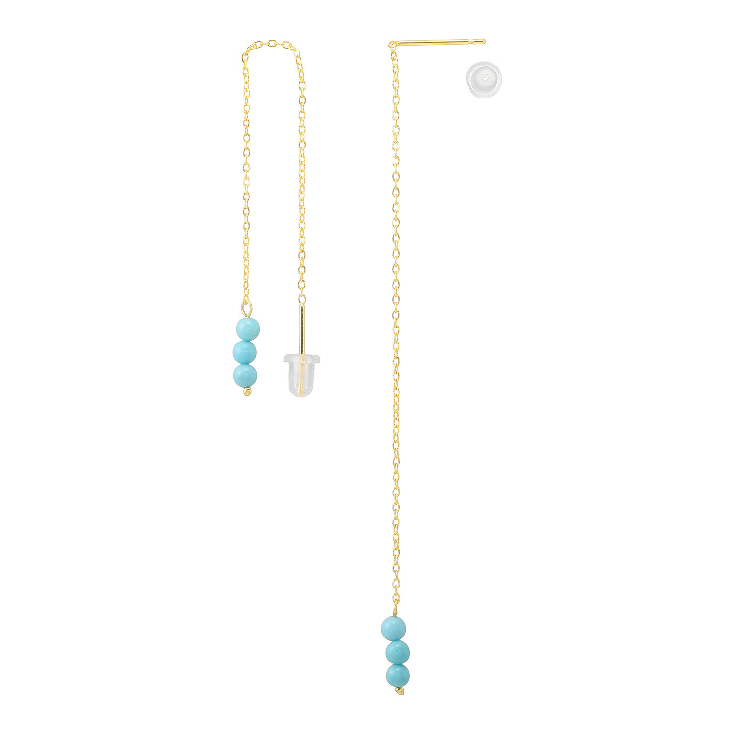 インプレスミー ステンレス ターコイズ クリアスカイブルー アメリカンピアス