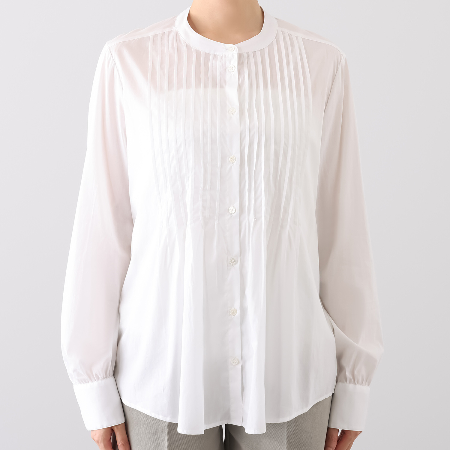 ロベルト　フリッドマン コットン ピンタックシャツ