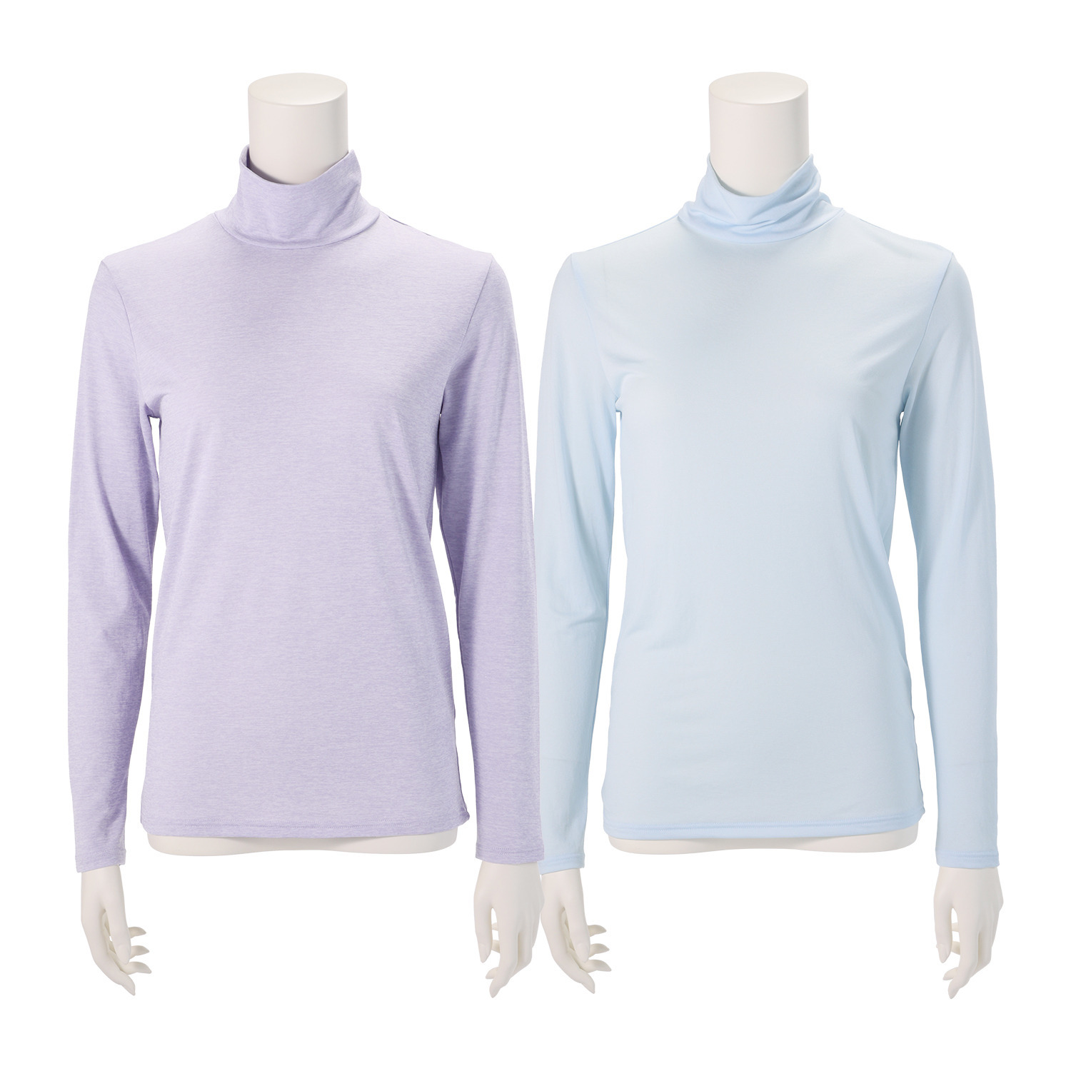 ブリーズドライ 遮熱＆汗対策 快適さらさら ハイネック長袖インナー ２枚セット