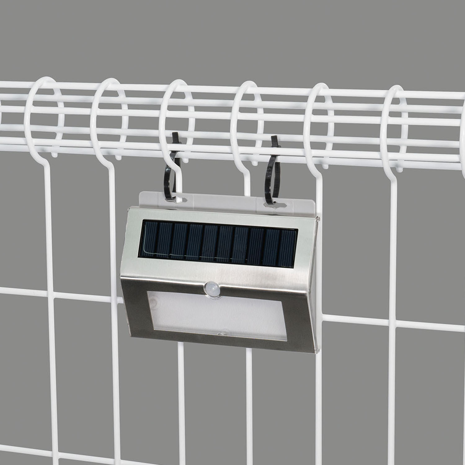 エルパ 薄型ステンレスボディ ソーラー式ＬＥＤセンサー ウォールライト２個＆ 耐候性結束バンド 特別セット