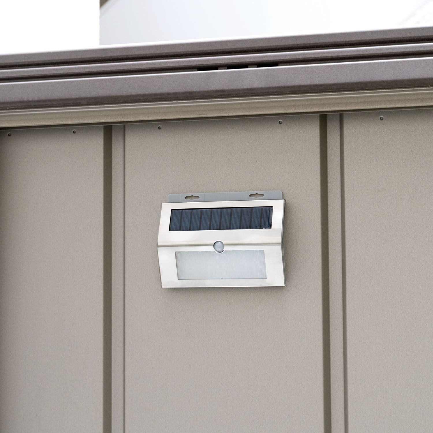 エルパ 薄型ステンレスボディ ソーラー式ＬＥＤセンサー ウォールライト２個＆ 耐候性結束バンド 特別セット