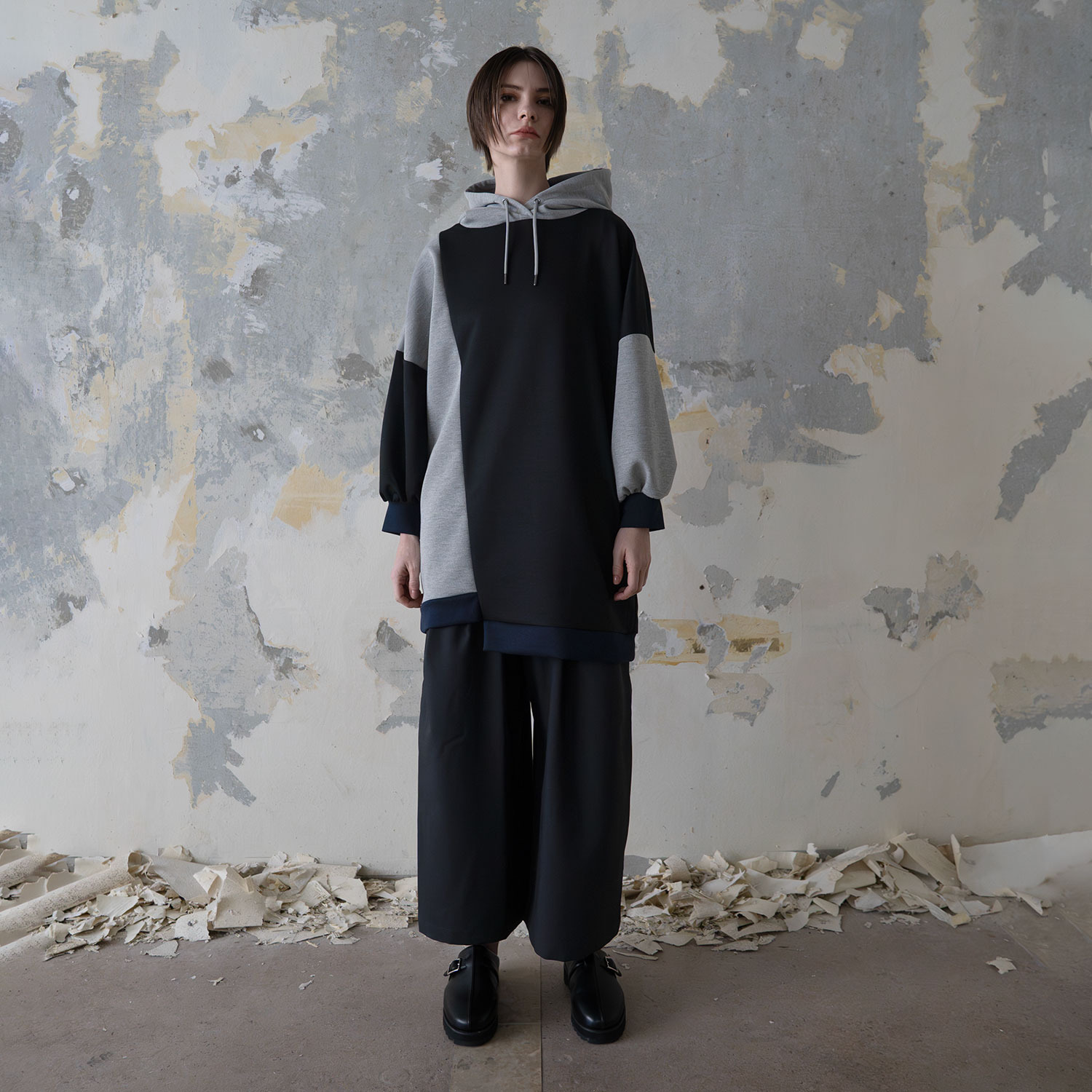 ヨウゾウカタブキ ヘムフーディー チュニックプルオーバー