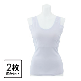 猛暑対策インナー プットンドライ 登山用肌着の技術から 生まれた特殊メッシュ使用 ブラタンクトップ 同色２枚セット