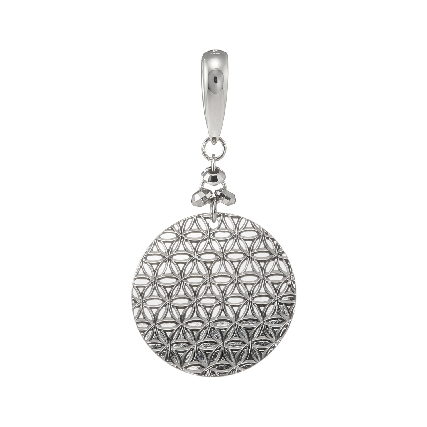 プレシアプラチナ プラチナ８５０ 鏡面＆ ダイヤモンドカット サークルモティーフ リバーシブル ペンダントトップ