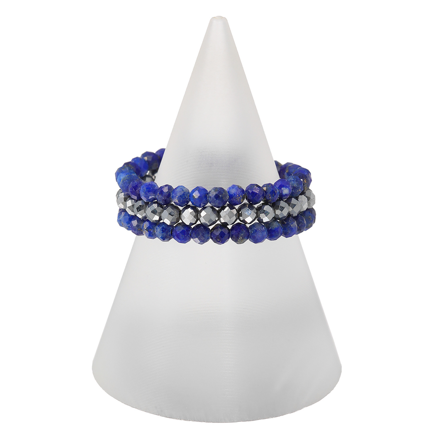 イーシア ジェムストーン バイカラー マルチストランドリング