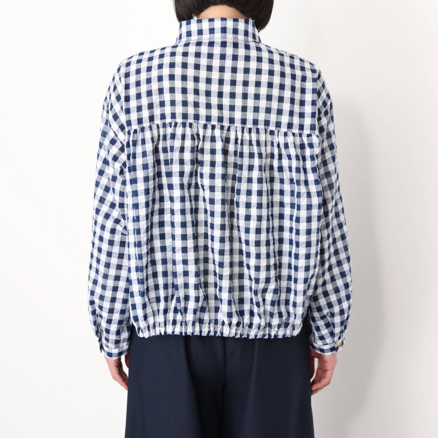 ハヤマ　ブリーズ ギンガムチェック ブラウス