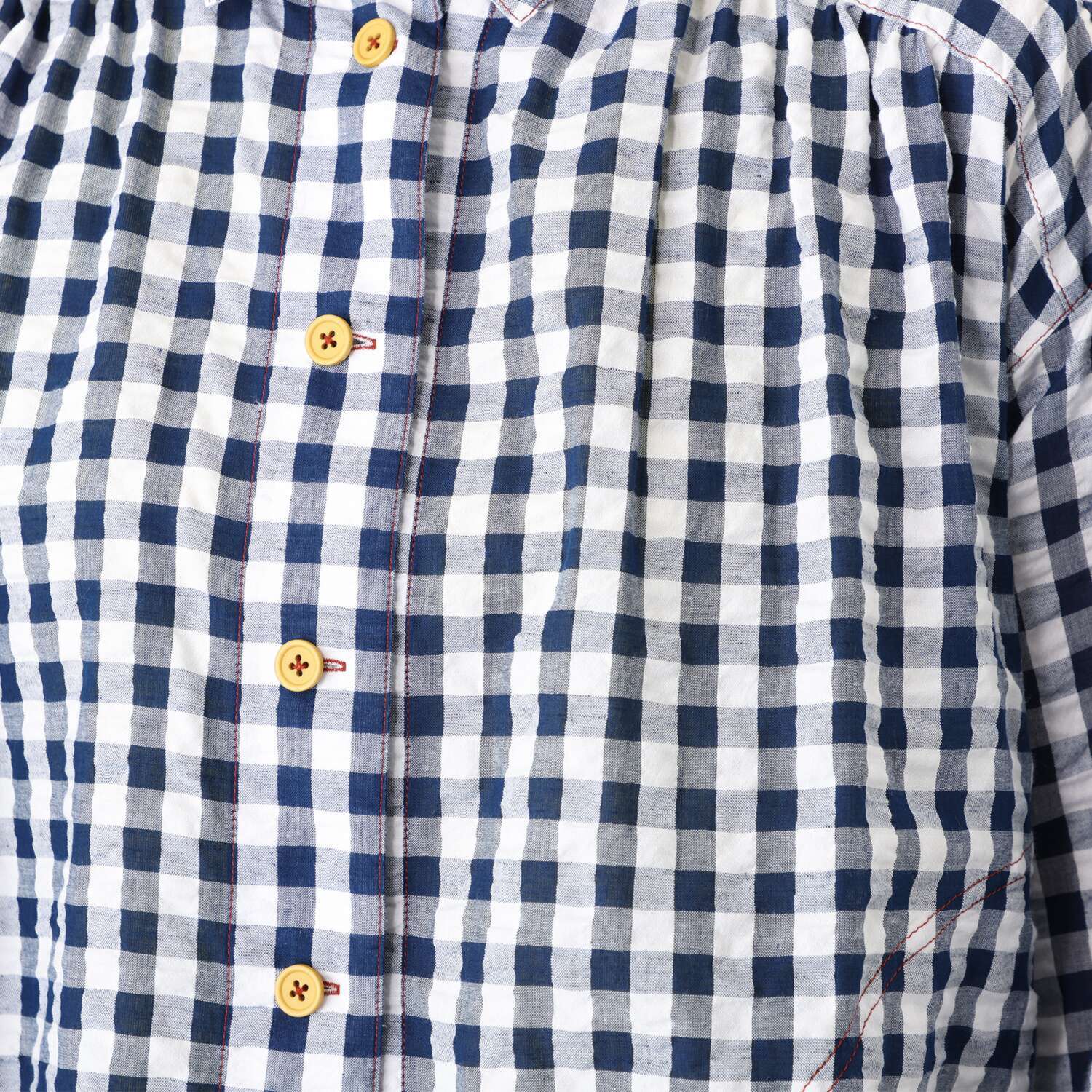 ハヤマ　ブリーズ ギンガムチェック ブラウス