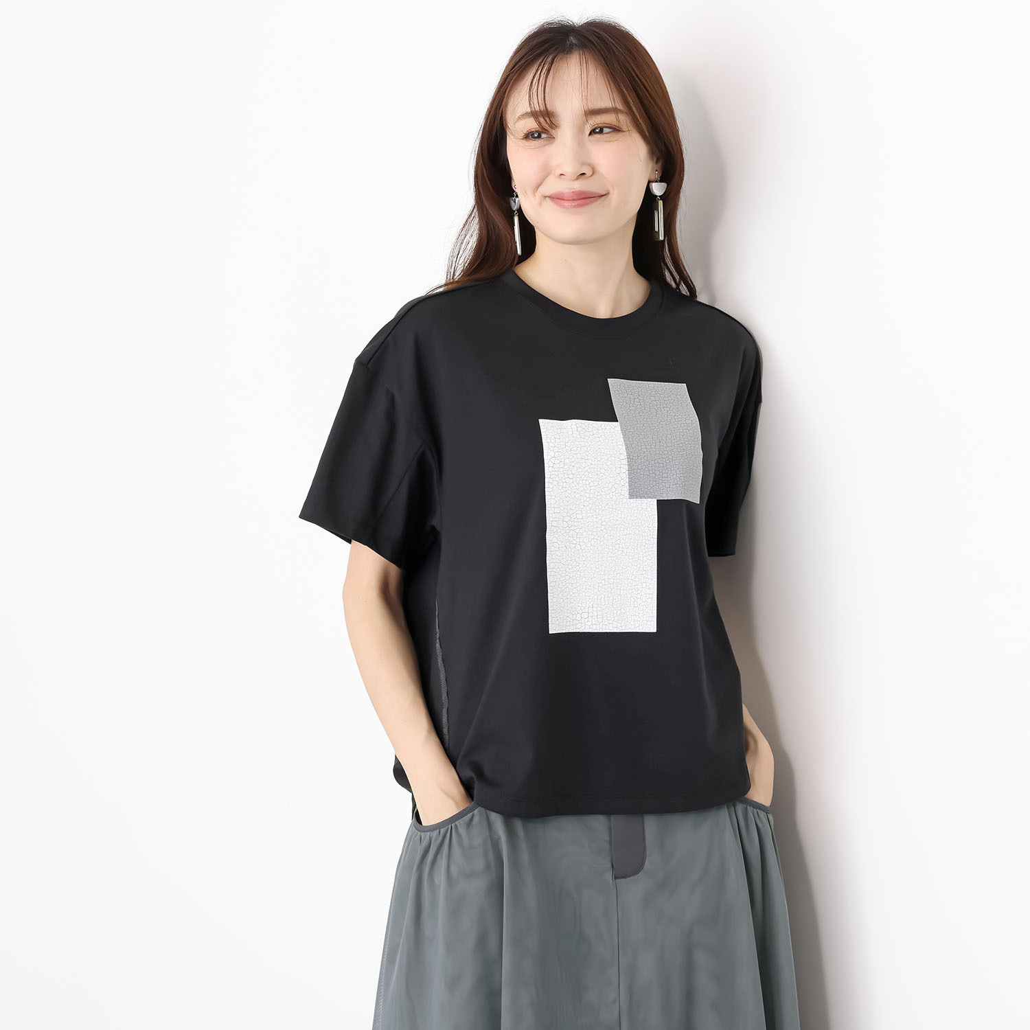 ヨウゾウカタブキ クラックプリント Ｔシャツ