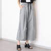 ヨウゾウカタブキ ダブルウエスト 配色アクセント イージーワイドパンツ