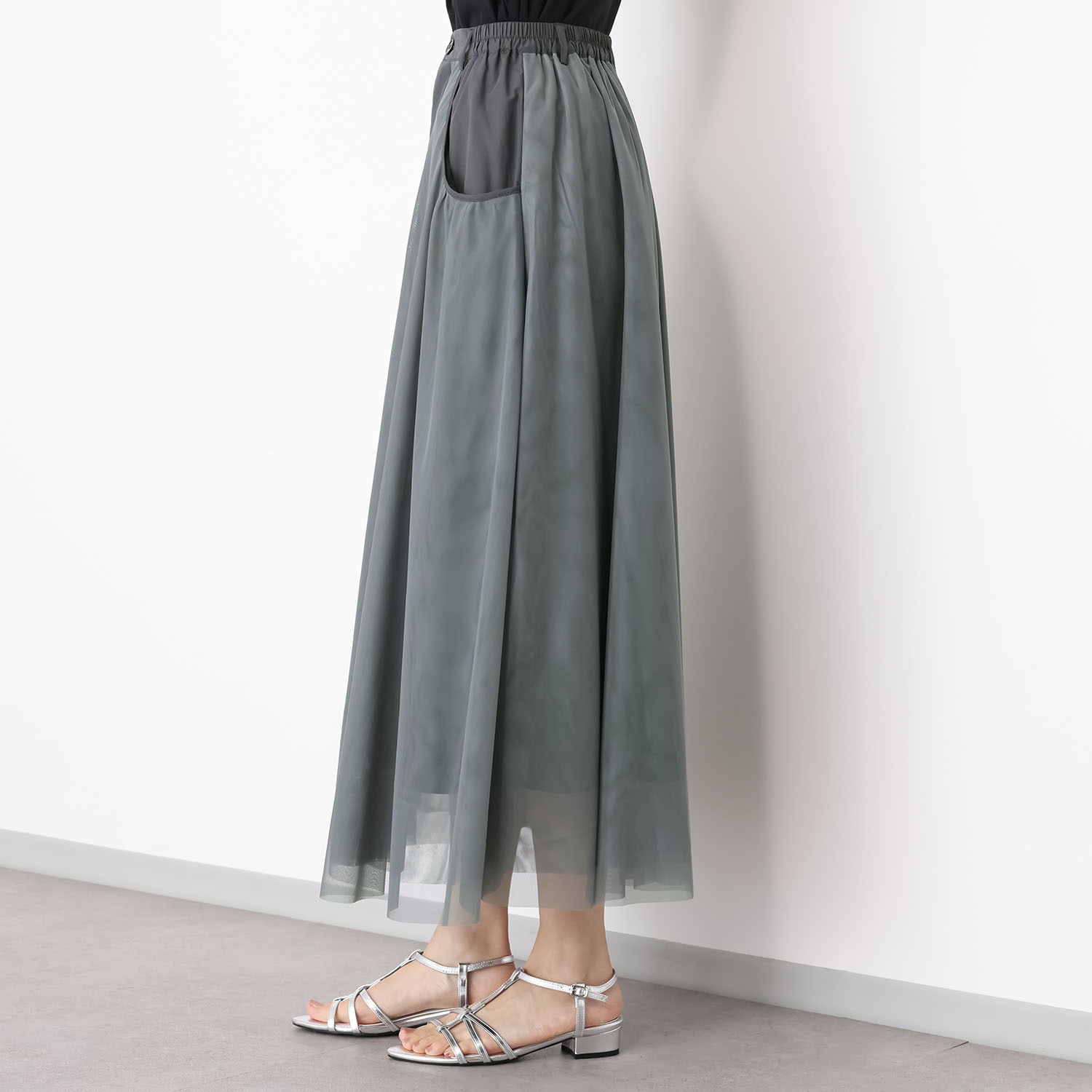 ヨウゾウカタブキ チュールレイヤード デザインスカート