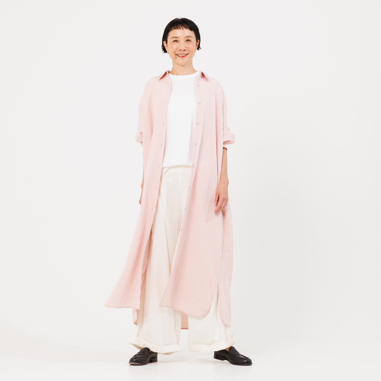 プーカ ゆったり＆ 美しいシルエット シャツワンピース