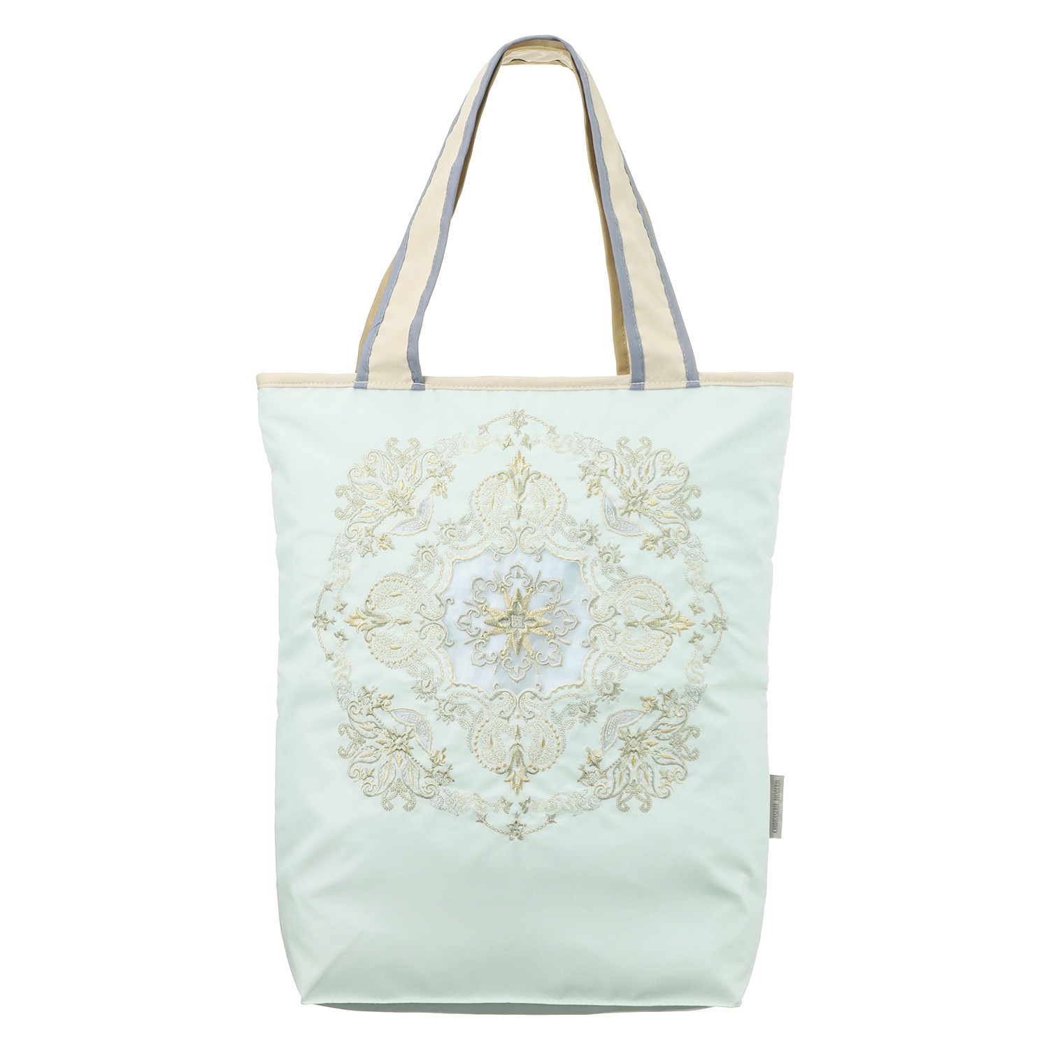 シノワズリーモダン 防水・はっ水 ツインプロテクト ダマスク カットワーク刺しゅう アートトートバッグ