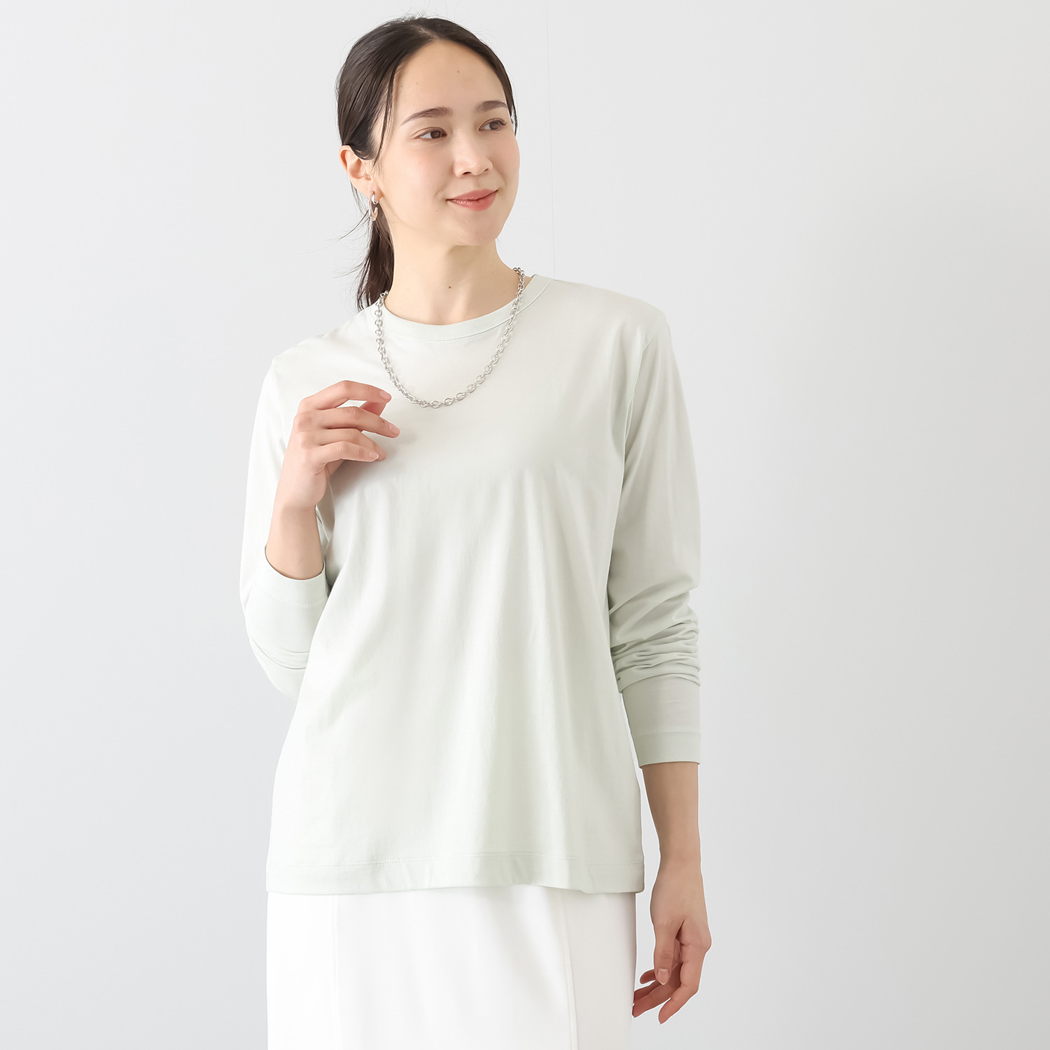 エイガールズ スビン綿混 ＬＯＴＵＳ　ＨＡＮＥ 長袖プルオーバー