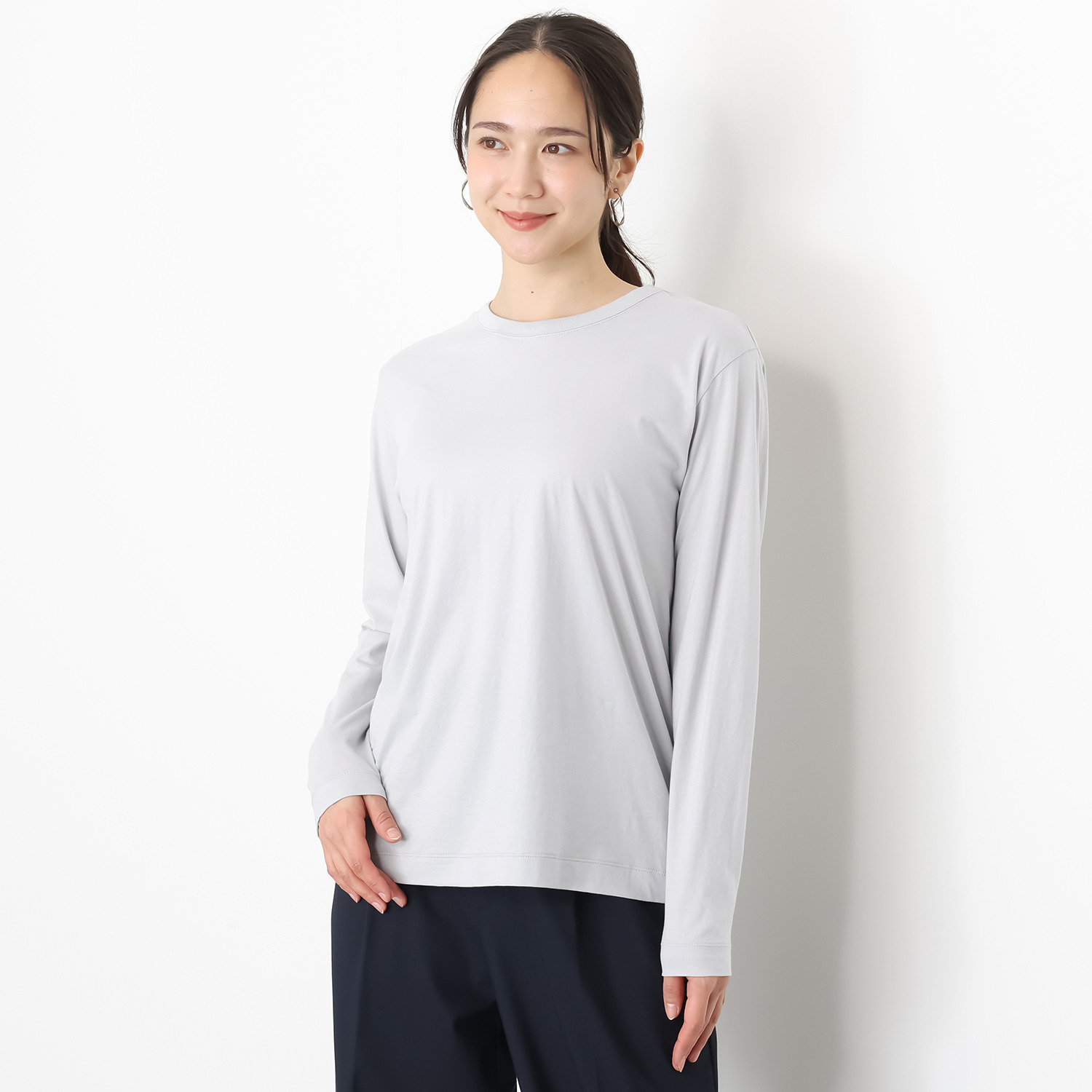 エイガールズ スビン綿混 ＬＯＴＵＳ　ＨＡＮＥ 長袖プルオーバー