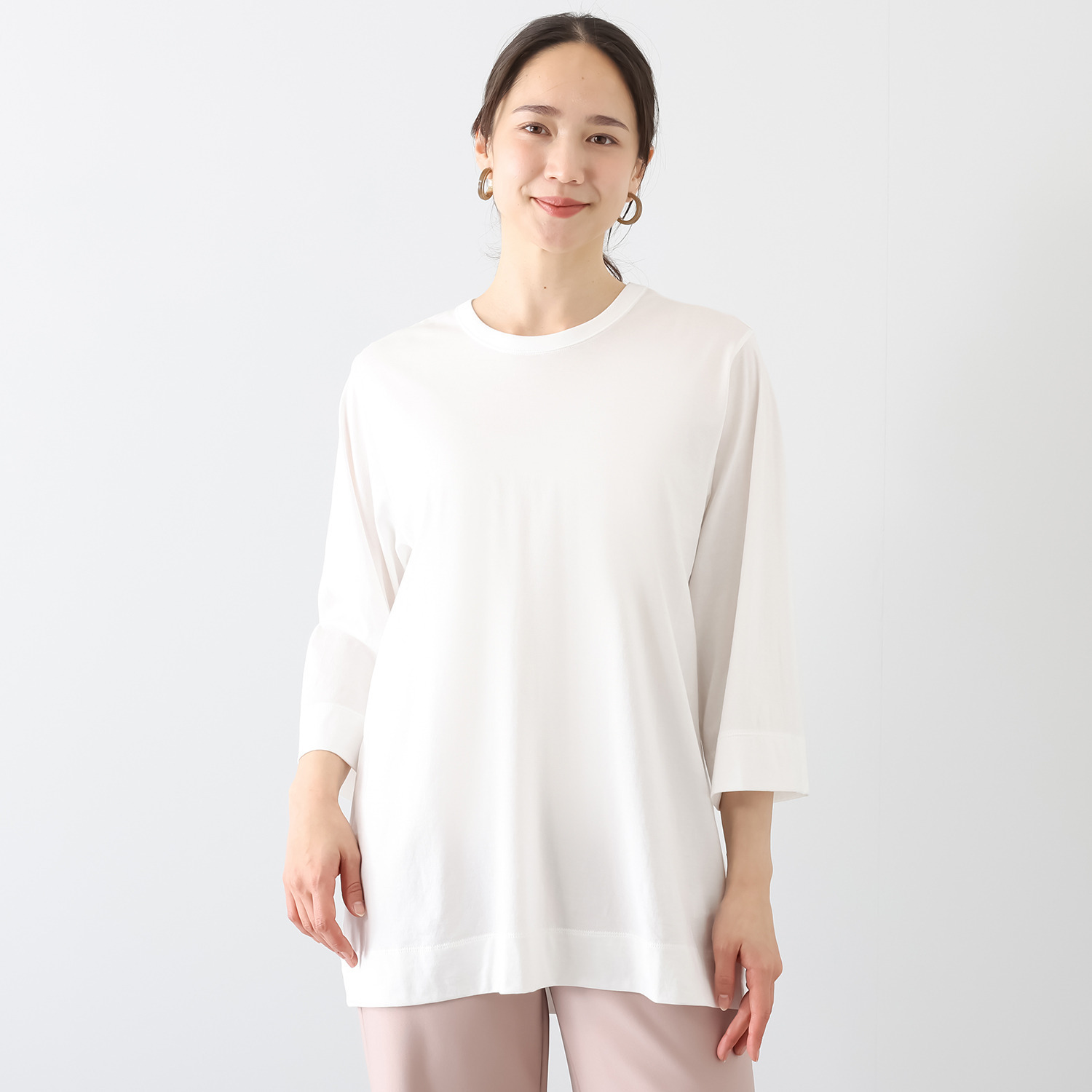 エイガールズ スビン綿混 ＬＯＴＵＳ　ＨＡＮＥ チュニック