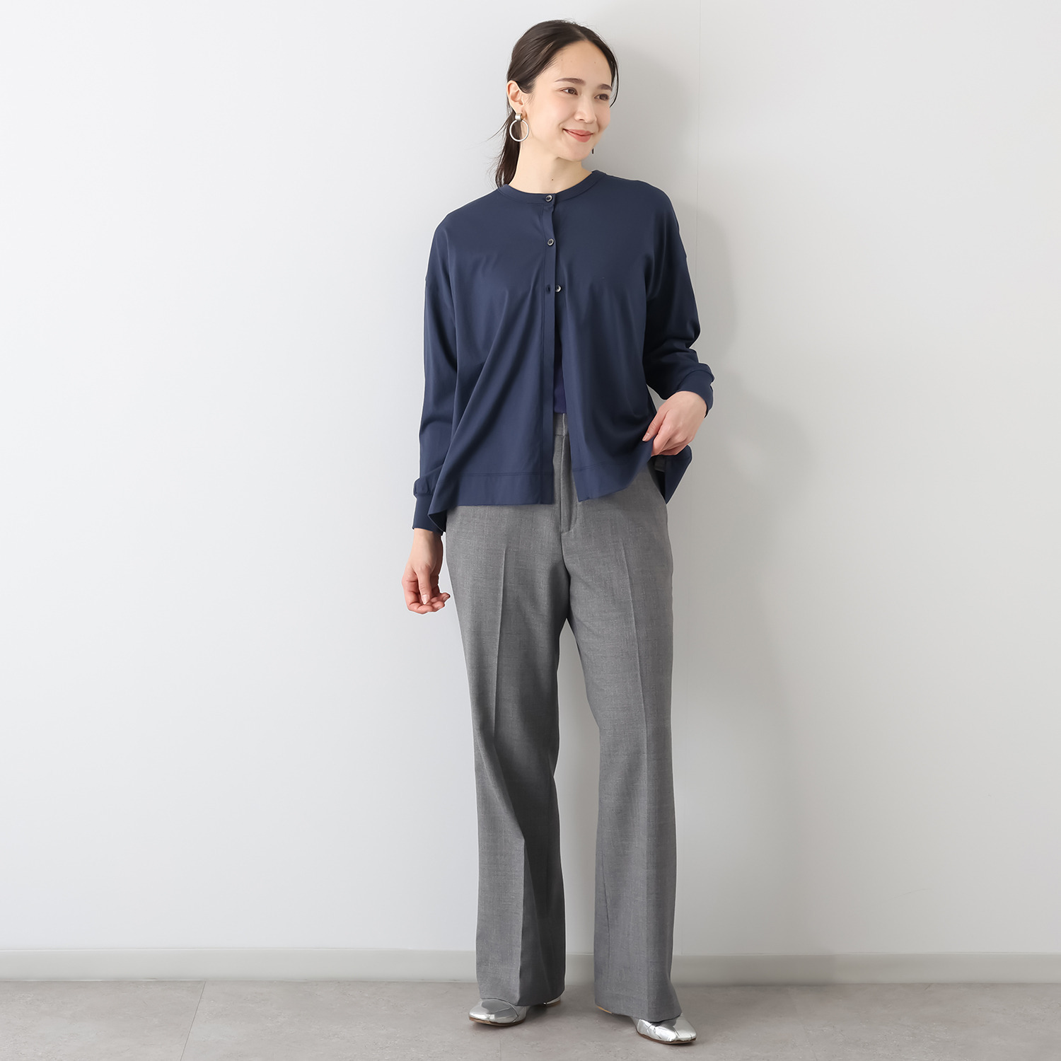 エイガールズ スビン綿混 ＬＯＴＵＳ　ＨＡＮＥ カーディガン