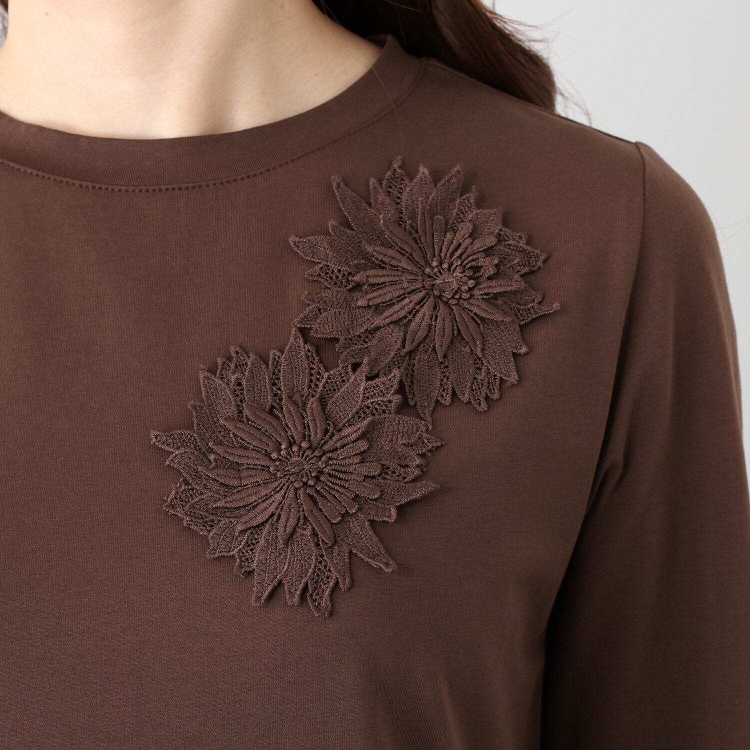 メゾン馬里邑 異素材ミックス 切替ワンピース