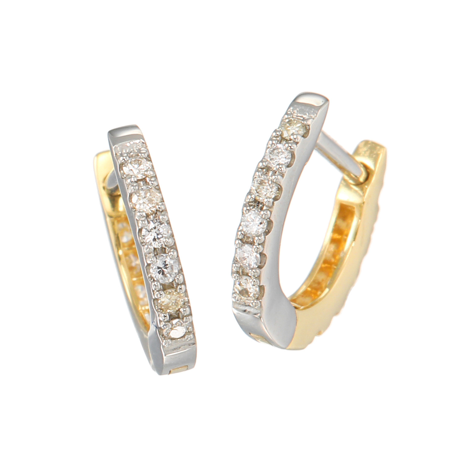 ディーラリエ プラチナ９５０＆１８Ｋ トータル ０．１カラットＵＰ ダイヤモンド リバーシブルフープピアス