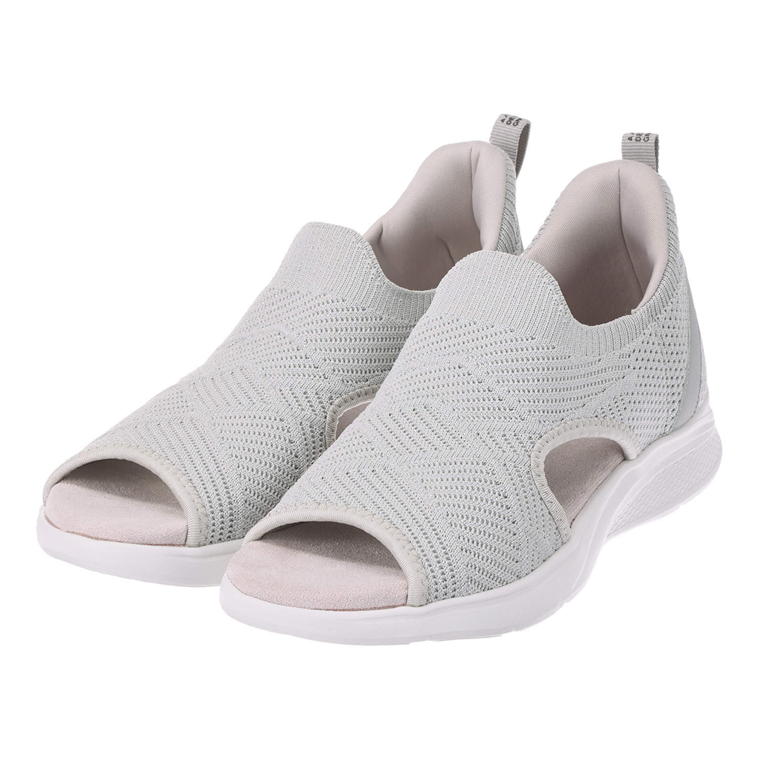 アルファキュービック スリッポンみたいに履ける ラメニット 軽量サンダル