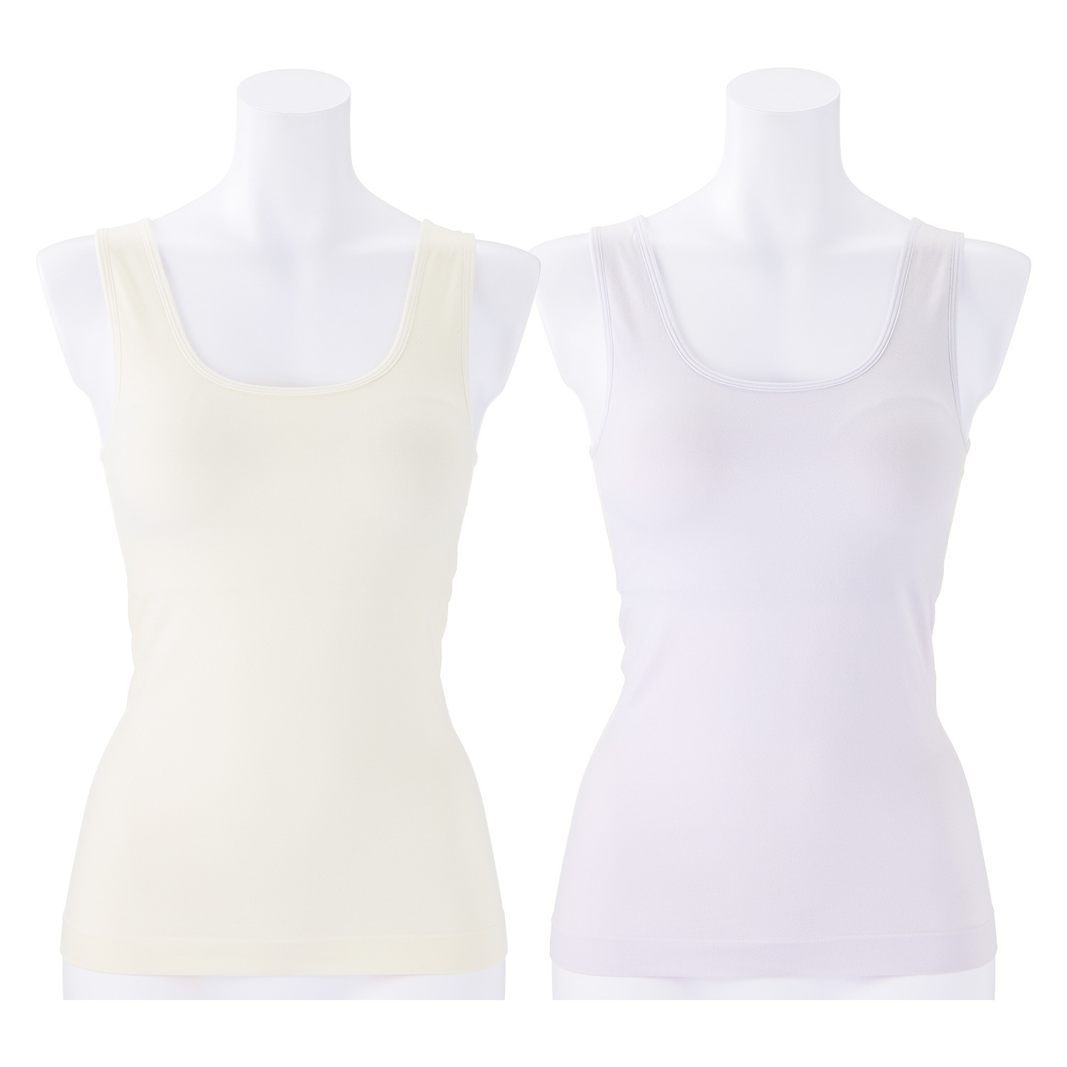 美人工房 しなやかフィット カップ付タンクトップ ２枚セット
