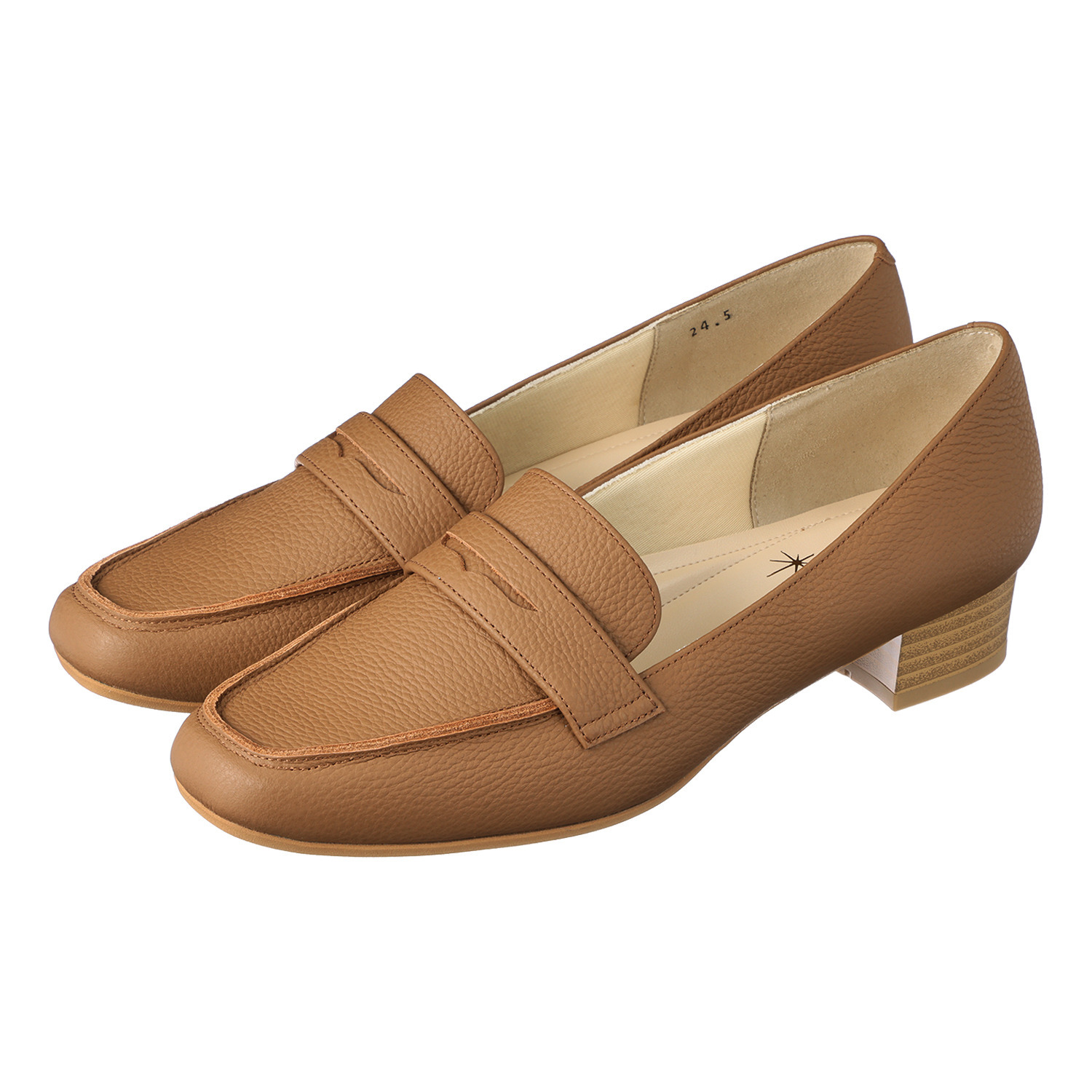 シェルシェエトワール メイドイン東京 はっ水牛革柔らか仕立て あか抜け３ｃｍヒール モカシンシューズ