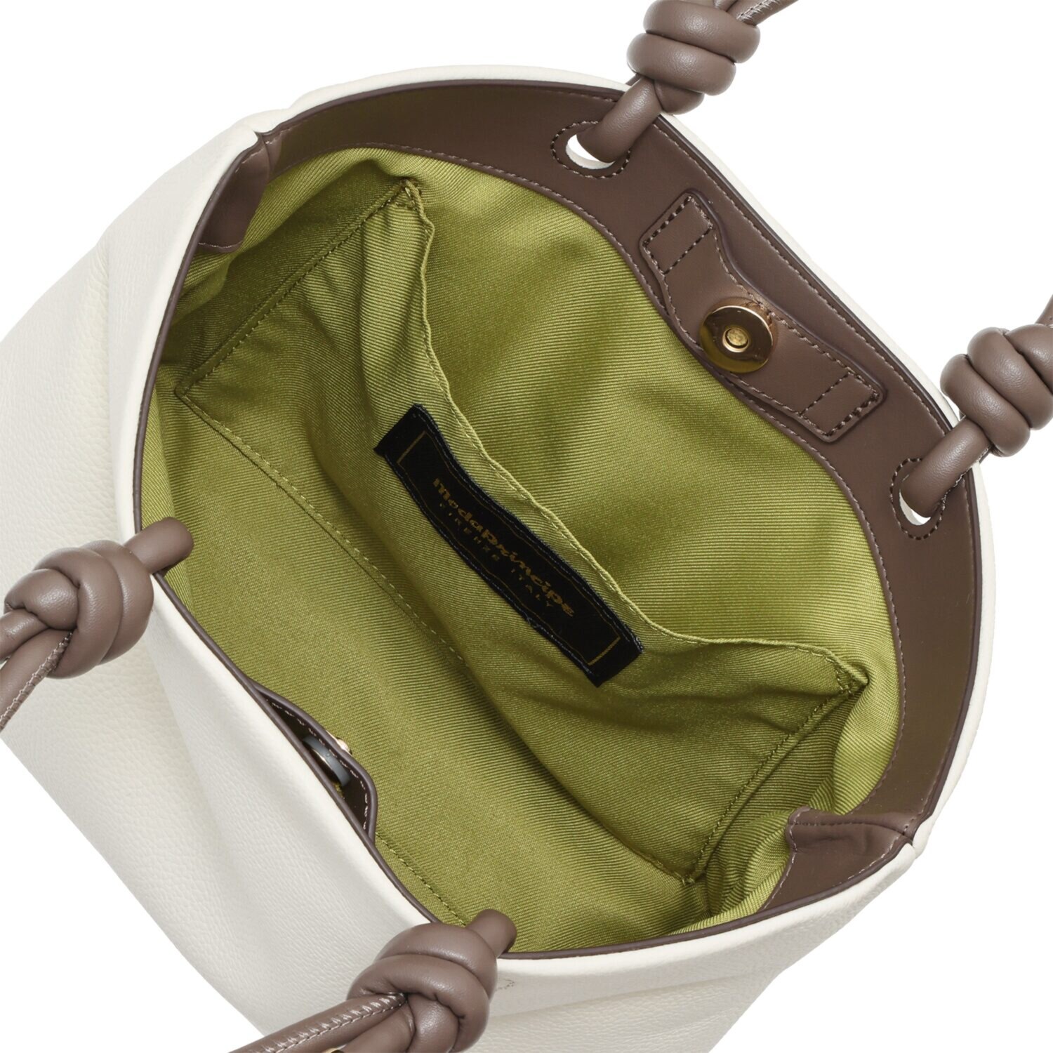 モーダプリンチペ はっ水 牛革シュリンク ノードハンドル ミディアムトートバッグ