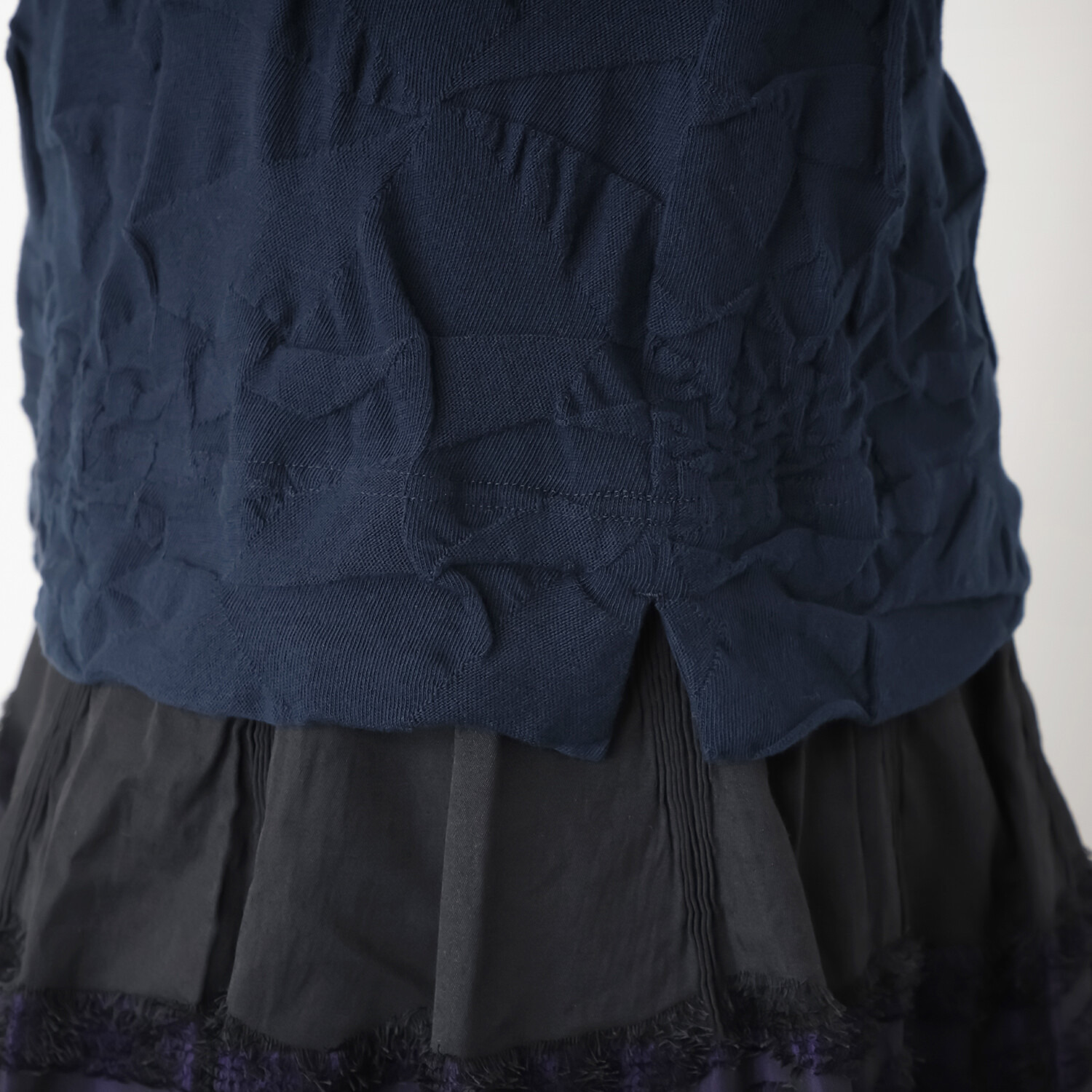 ナインティーン　ブルーム 尾州産ジャガード ボトルネックプルオーバー