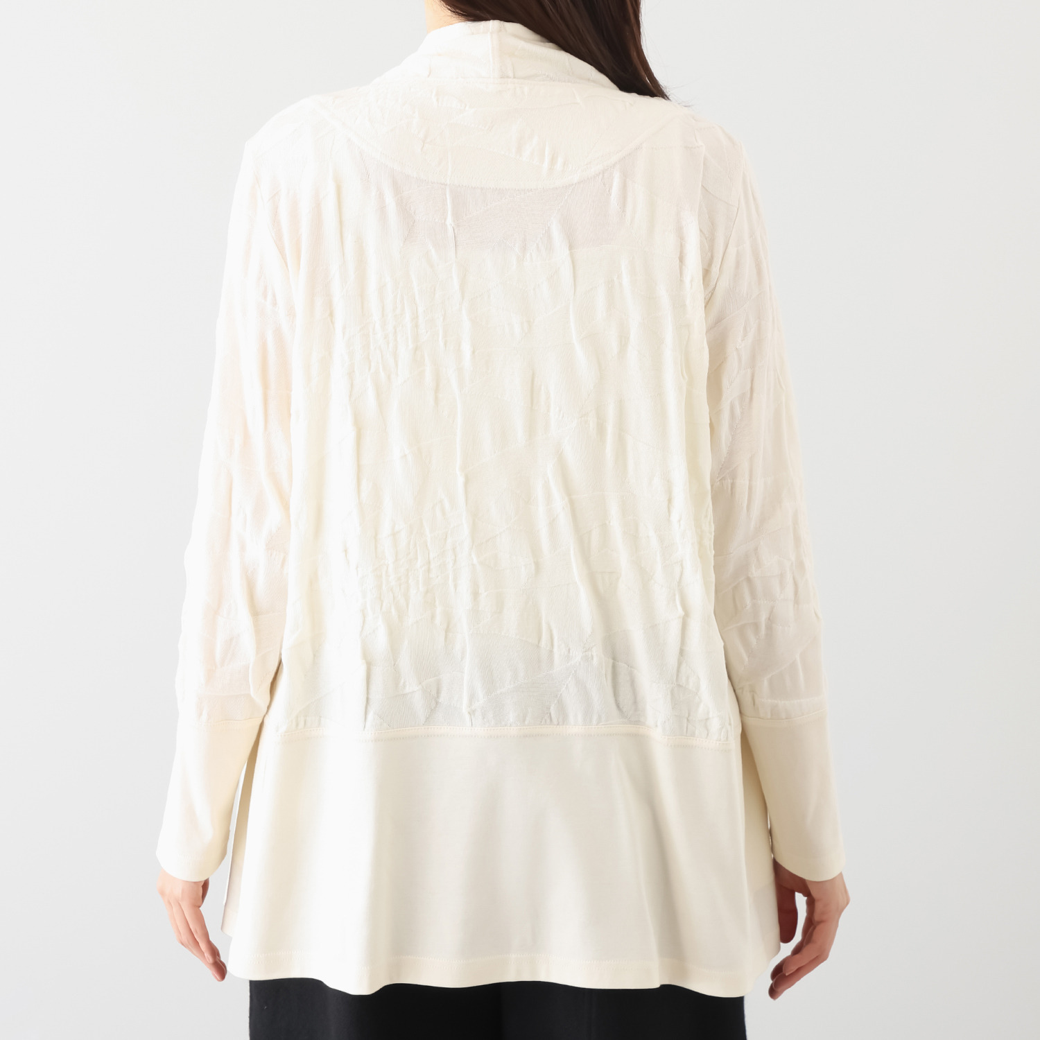 ナインティーン　ブルーム 尾州産ジャガード カーディガン