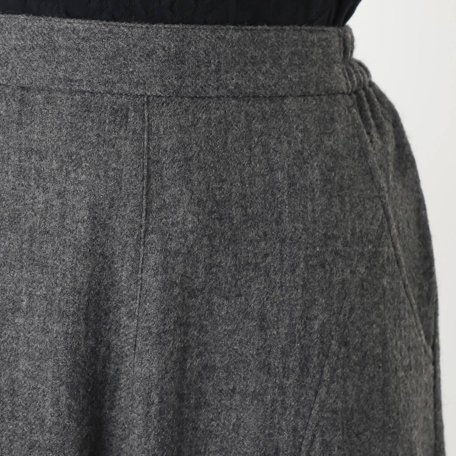 ナインティーン　ブルーム 尾州産ウールガーゼ 切替パンツ