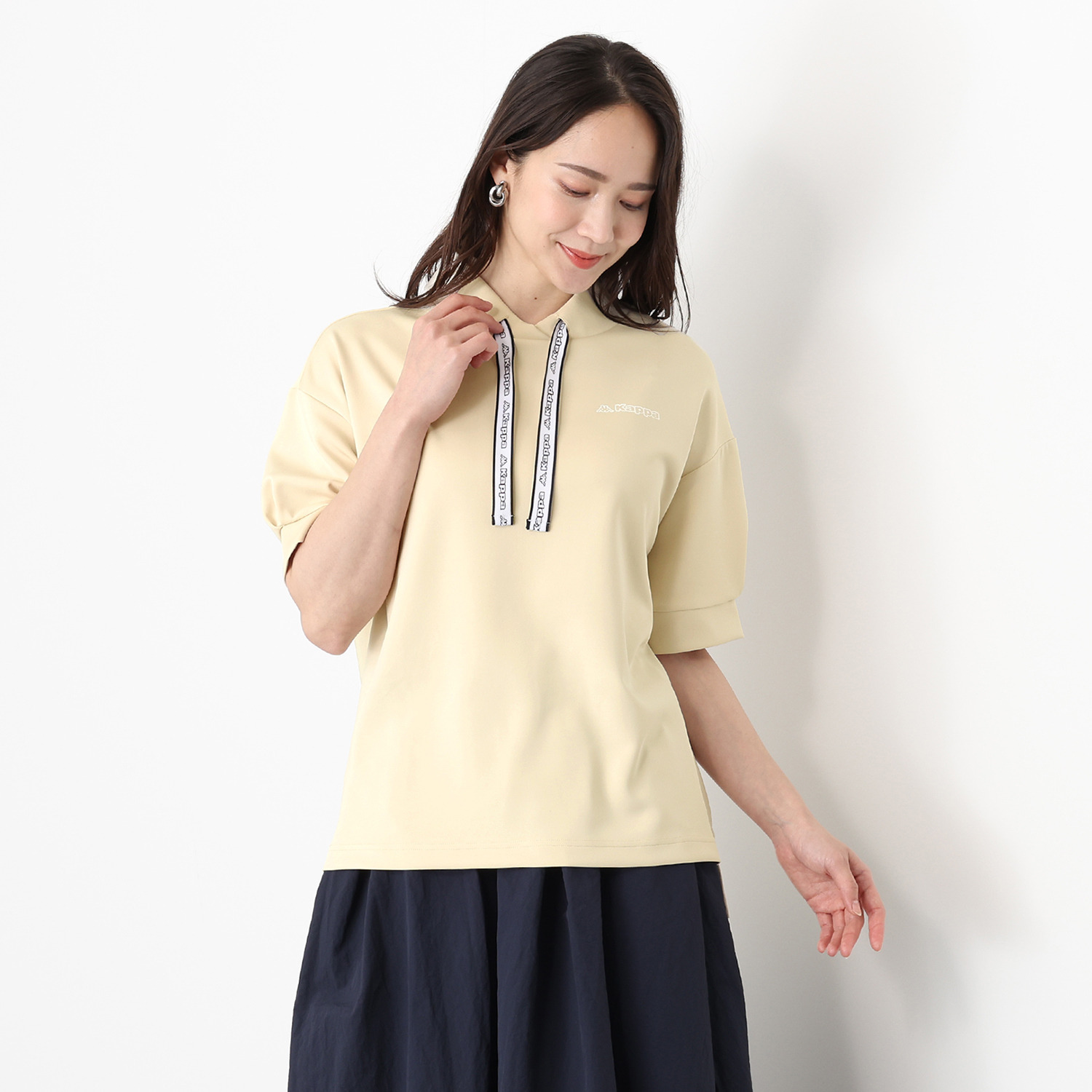 Ｋａｐｐａ ＵＶカット ライトダンボール エレガント 五分袖プルオーバー