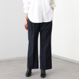 パンタパンタローニ なめらかフランネル調 スタイルアップ ２タックパンツ