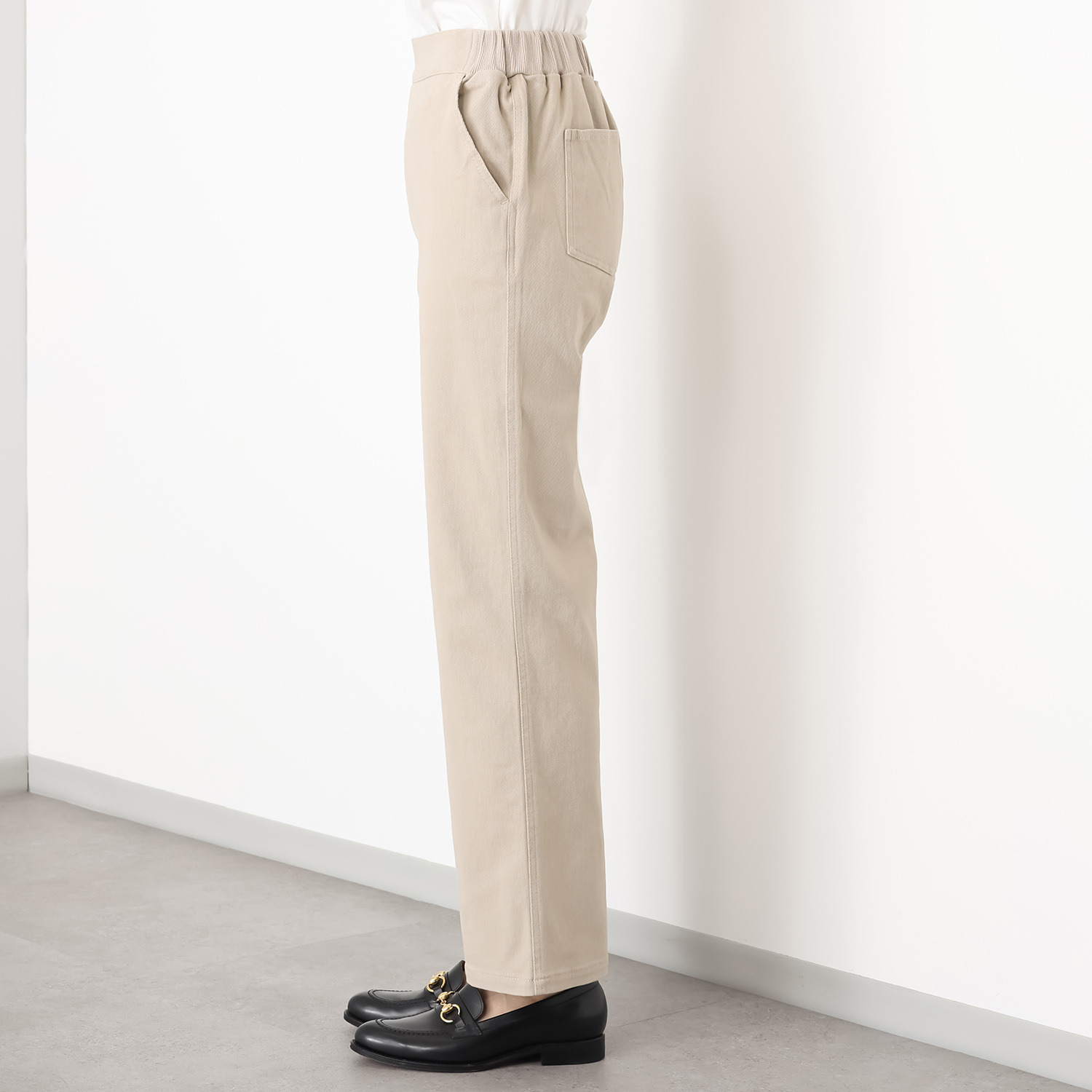 シーン コットン混 ツイルストレッチ ストレートパンツ