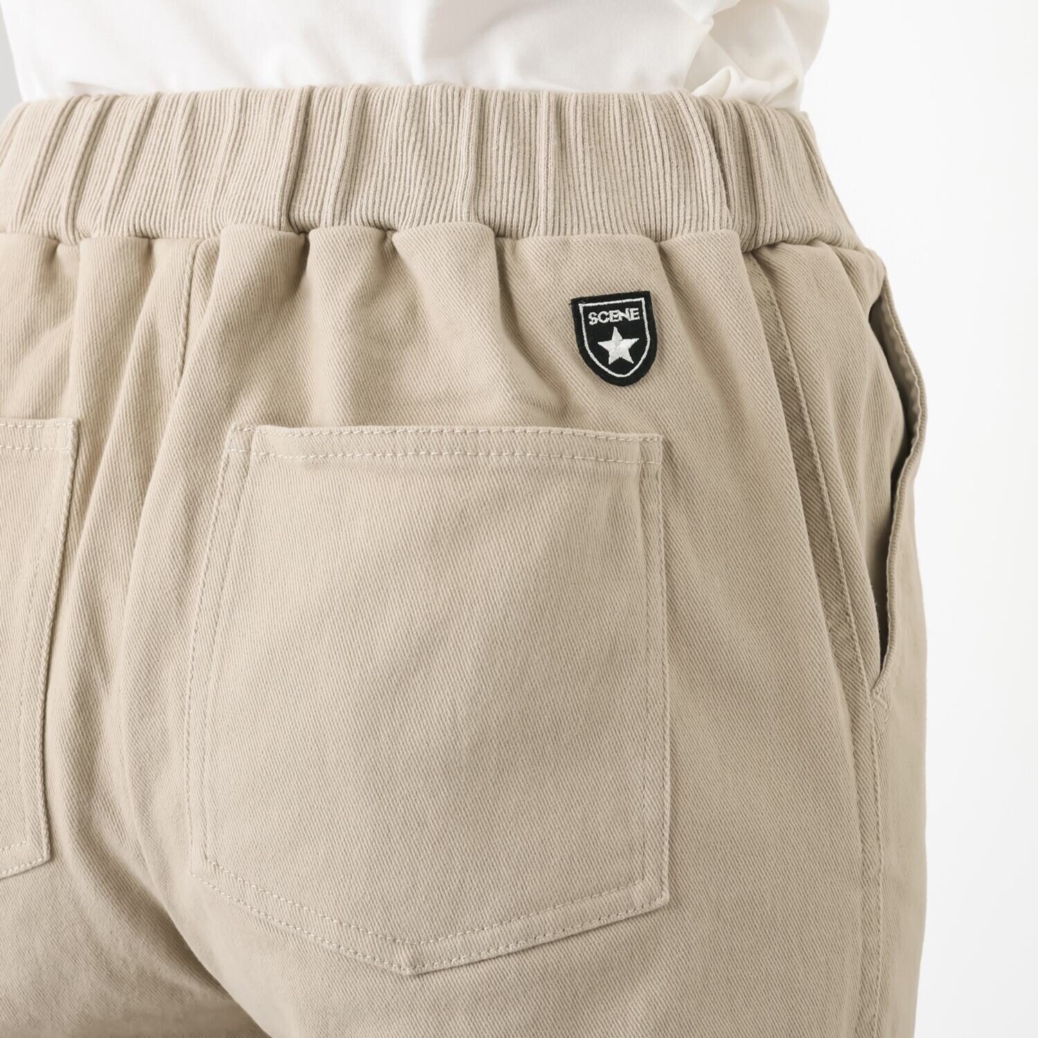 シーン コットン混 ツイルストレッチ ストレートパンツ