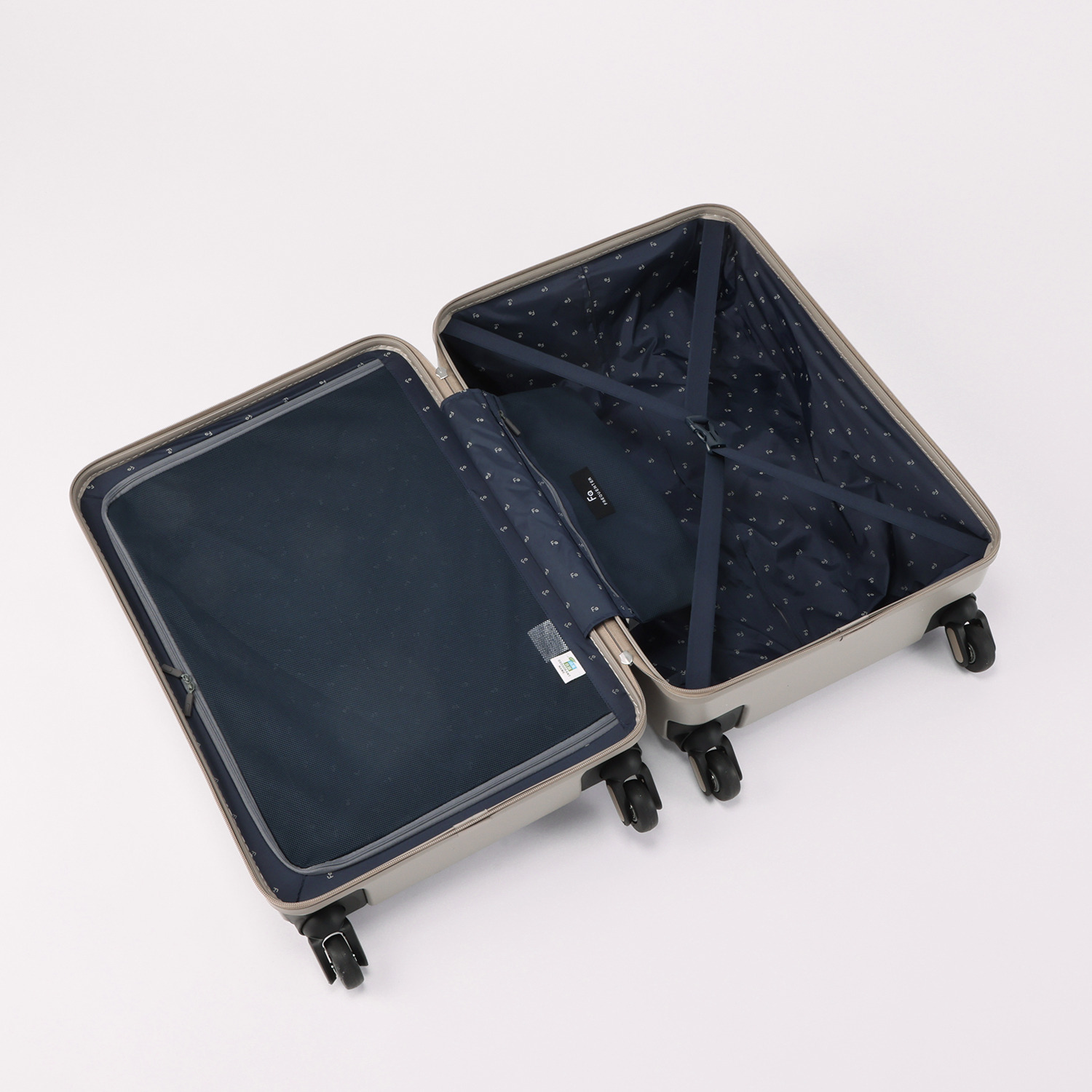 フリクエンター “リエーヴェ” 衝撃緩衝 スーツケース５７ｃｍ 旅行ポーチ７点セット