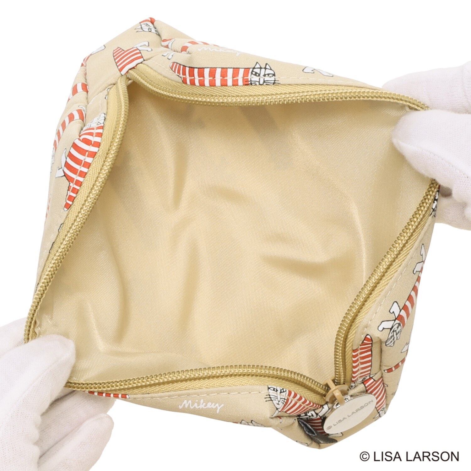 ハピタス× リサ・ラーソン マイキー総柄デザイン お出かけクリアバッグ＆ ポーチ３点セット