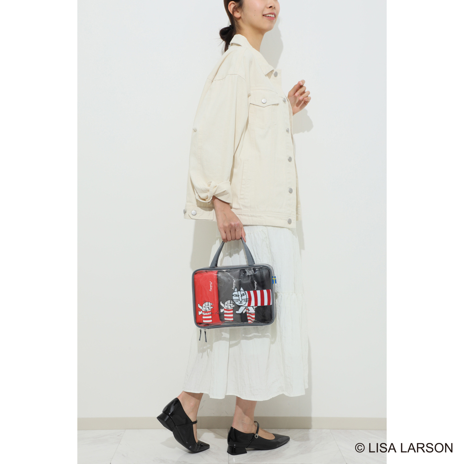 ハピタス× リサ・ラーソン マイキーデザイン お出かけクリアバッグ＆ ポーチ３点セット