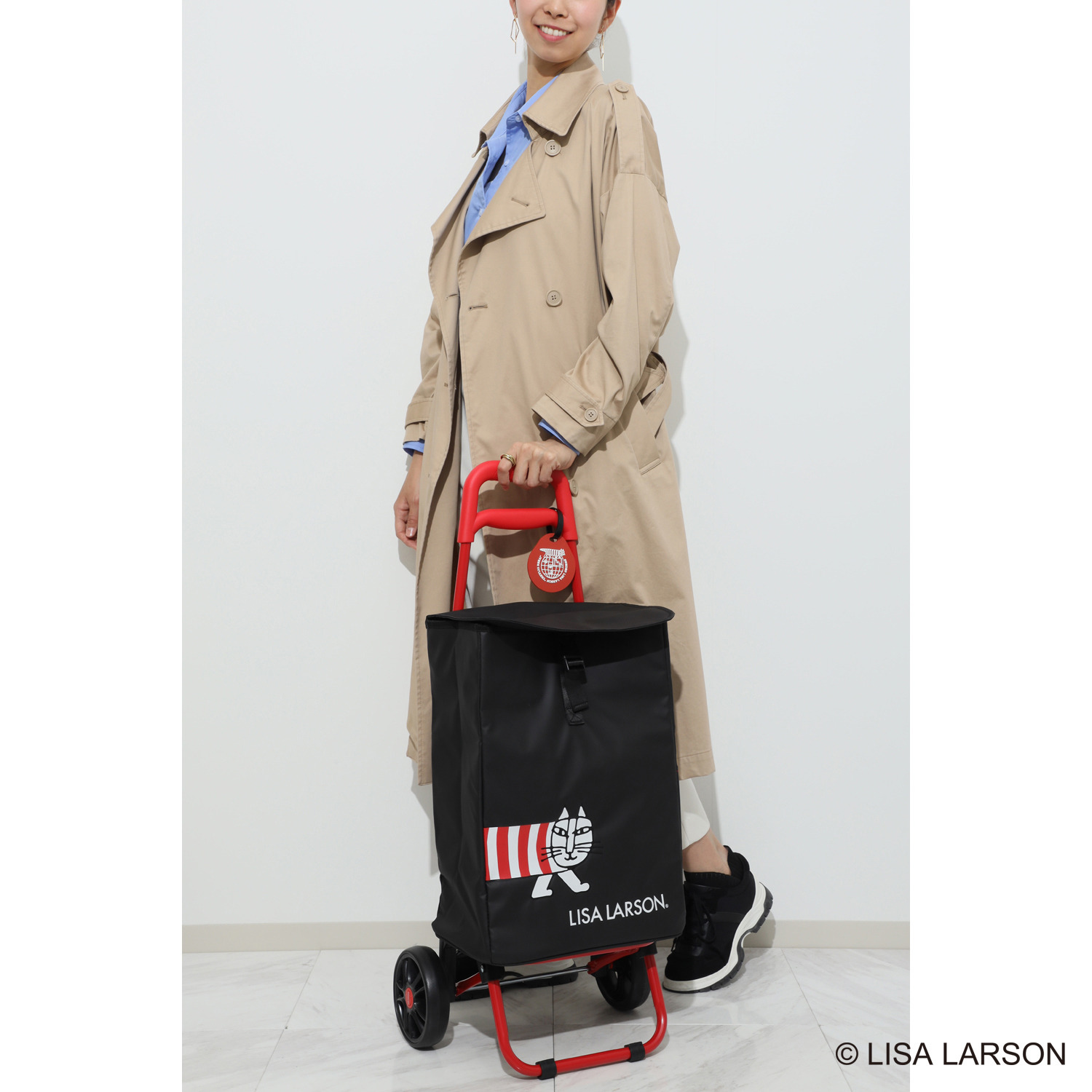ハピタス× リサ・ラーソン マイキーデザイン 保冷保温 ショッピングカート ＜ネームタグ付＞