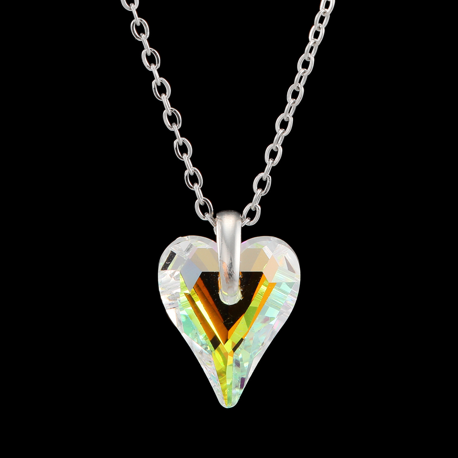 キラキラギフト バイ　アビステ ステンレス スモールハート ネックレス