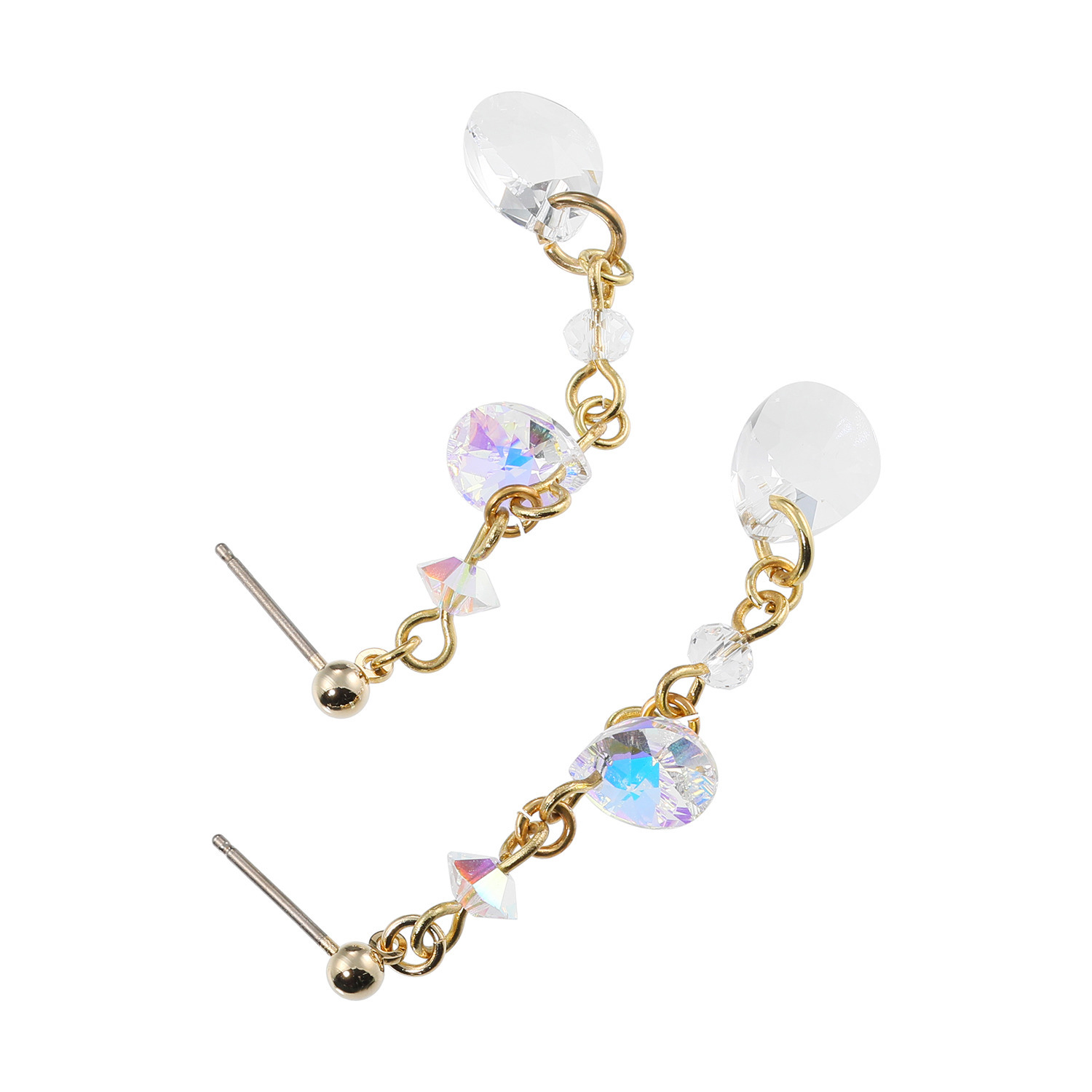 キラキラギフト バイ　アビステ クリスタルガラス キラキラスウィング イヤリング／ピアス