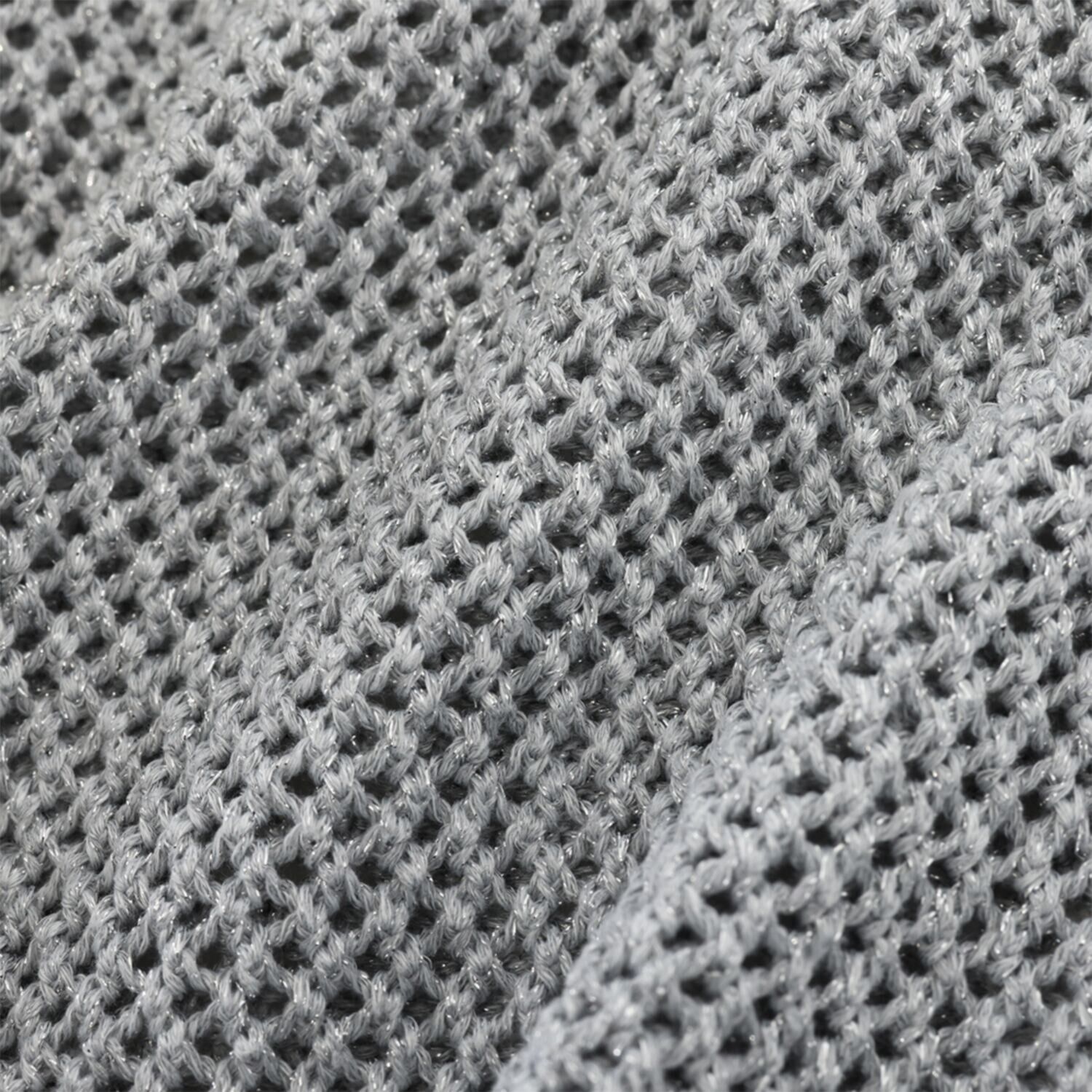 Ｔ．Ｆ．Ｄ．Ｃ． ブリランテラメ ざっくりメッシュ 配色アクセント クルーネックジレ