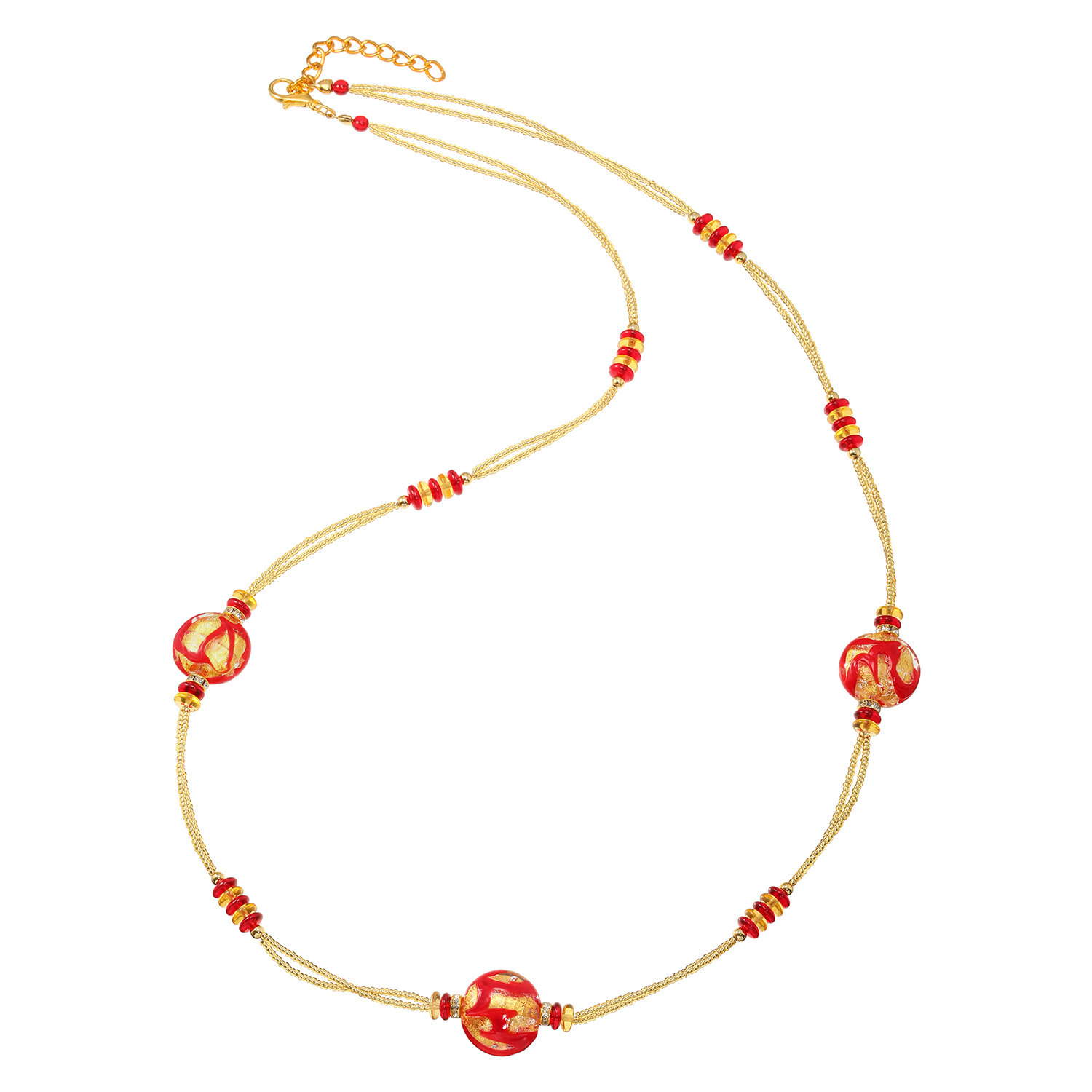 ラグーナ ベネチアンガラス ソンメルソ＆ヴェッテ ロングネックレス