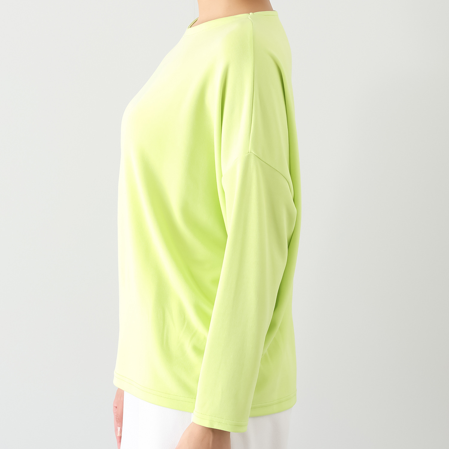 ココンライフ　ドゥ ＵＶカット・吸放湿 キュプラ混 ダンボールニット ラウンドネックＴシャツ