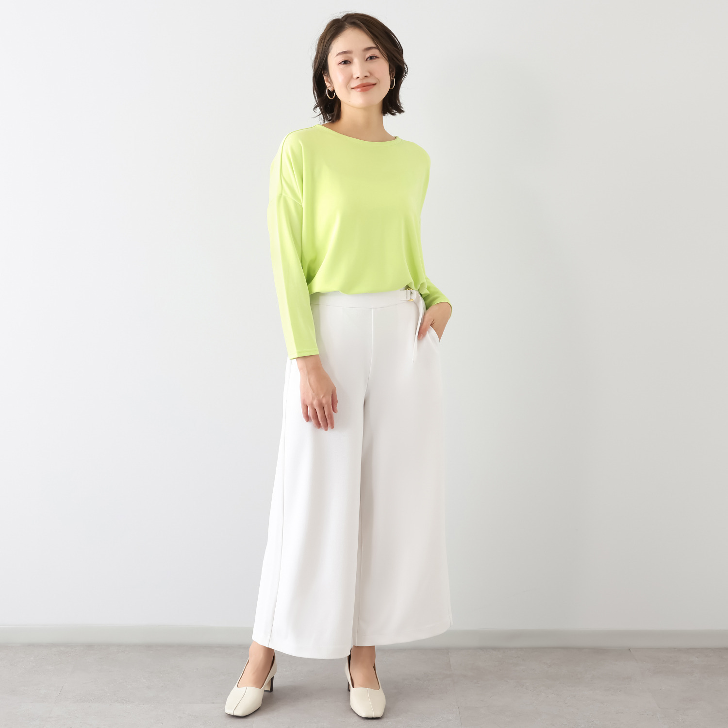 ココンライフ　ドゥ ＵＶカット・吸放湿 キュプラ混 ダンボールニット ラウンドネックＴシャツ