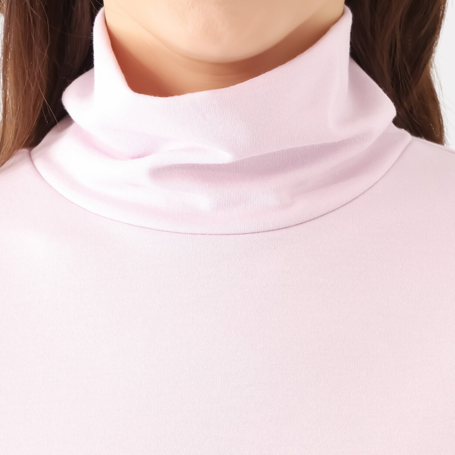 ココンライフ　ドゥ 綿・キュプラ混 “ペアクール”スムース ハイネックプルオーバー