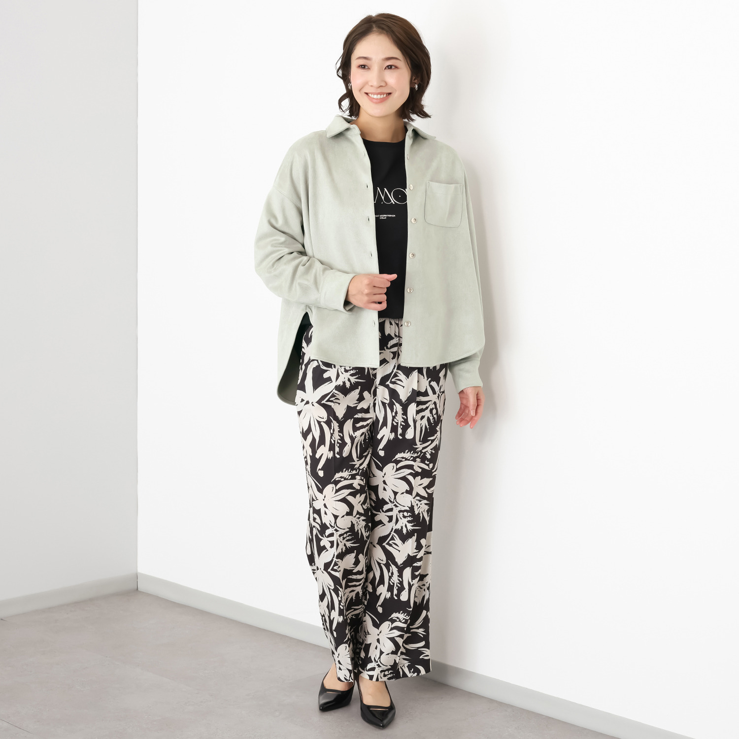 チーロ スエードタッチ シャツジャケット