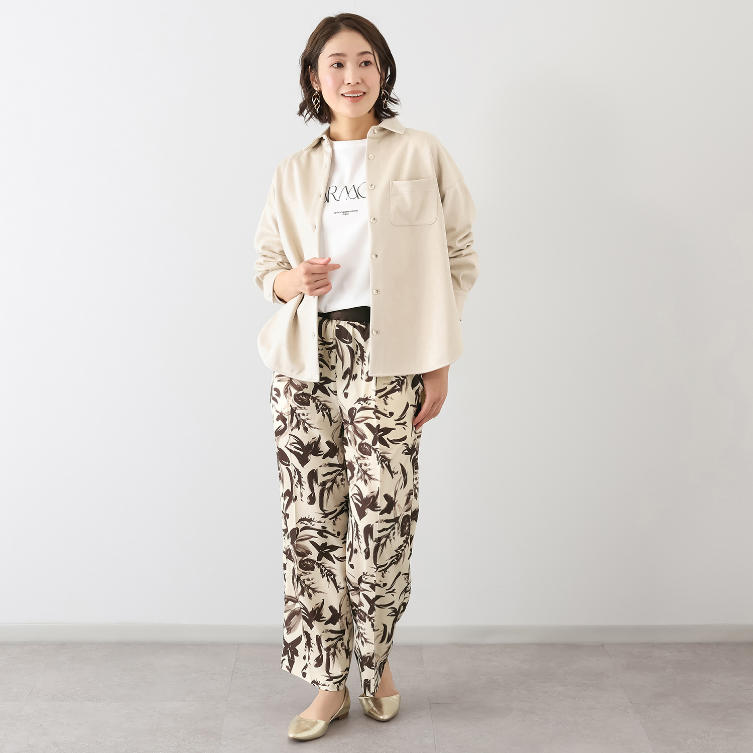 チーロ スエードタッチ シャツジャケット