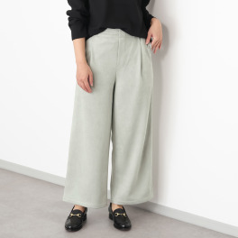 チーロ スエードタッチ タックワイドパンツ